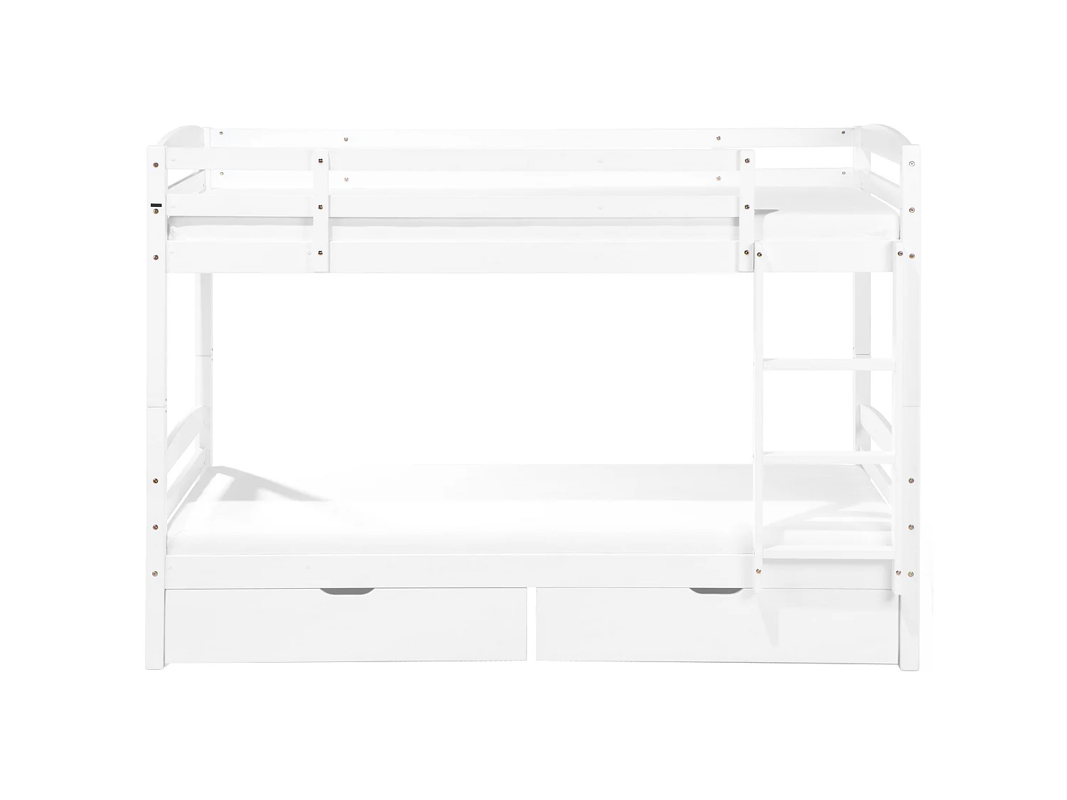 Lit superposé Bois de pin REGAT 90 x 200 cm Blanc