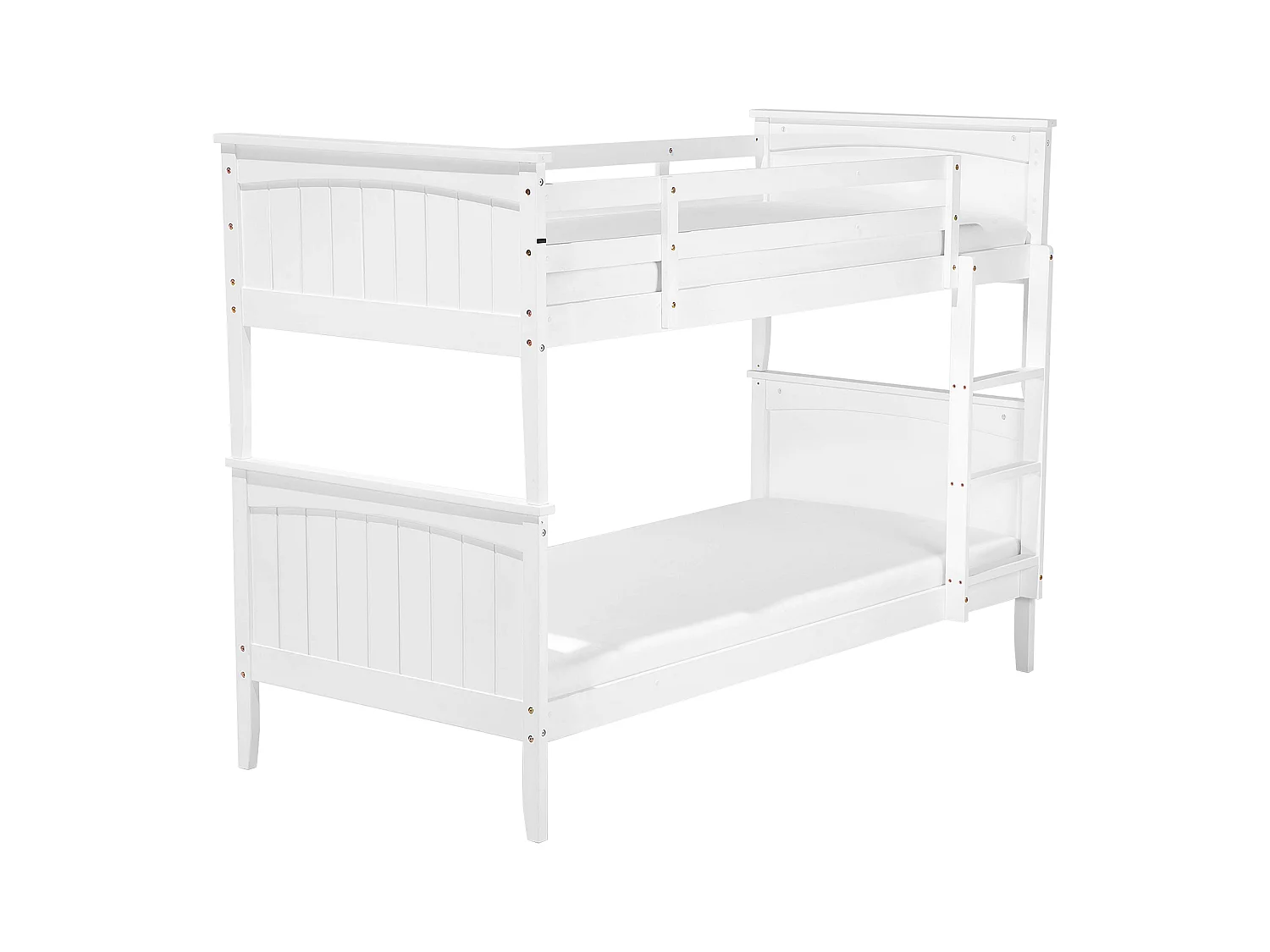 Lit superposé Bois de pin ALBON 90 x 200 cm Blanc