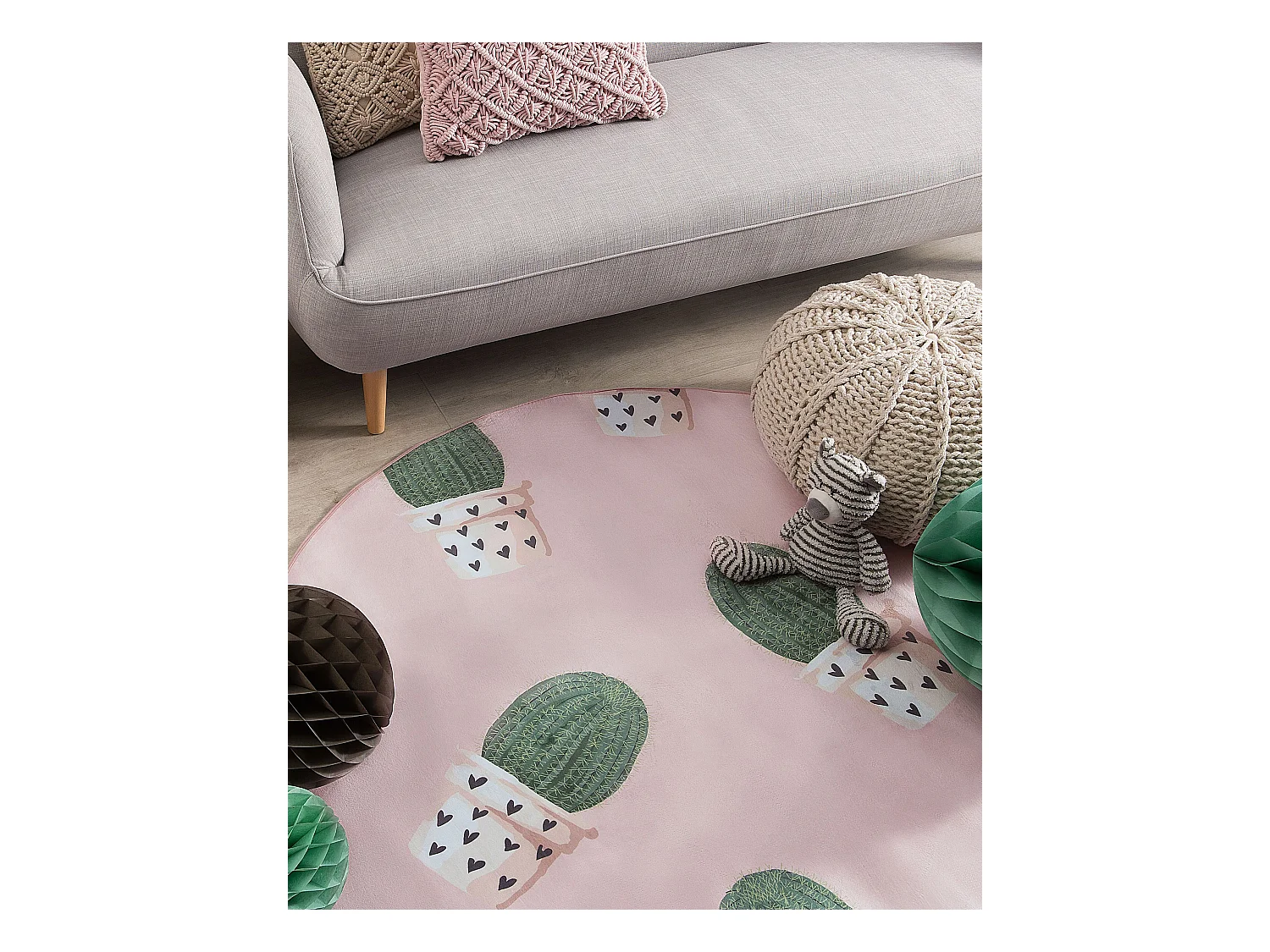 Tapis enfant ELDIVAN Rose ø 120 cm