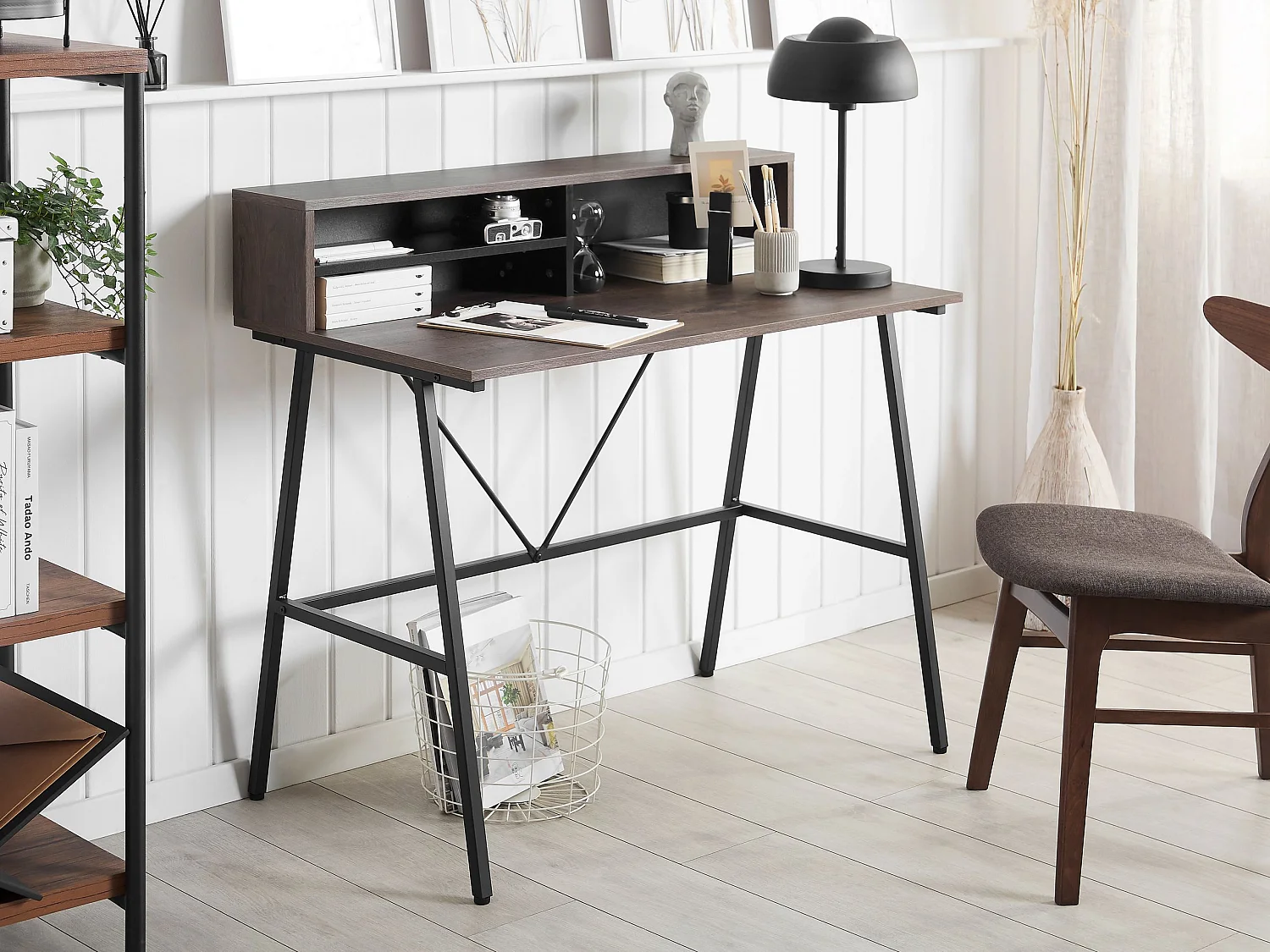 Table de bureau HARISON Marron foncé 100 cm 53 cm