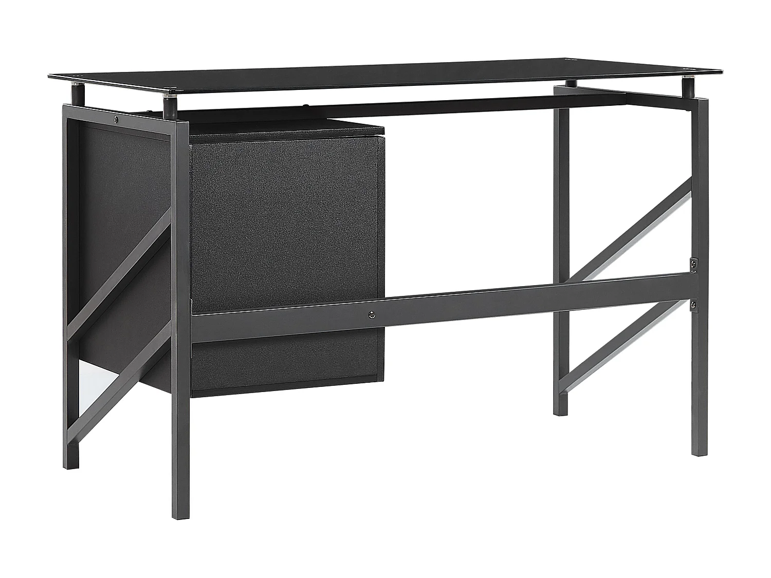 Escritorio MORITON Negro 117 cm 57 cm con almacenaje