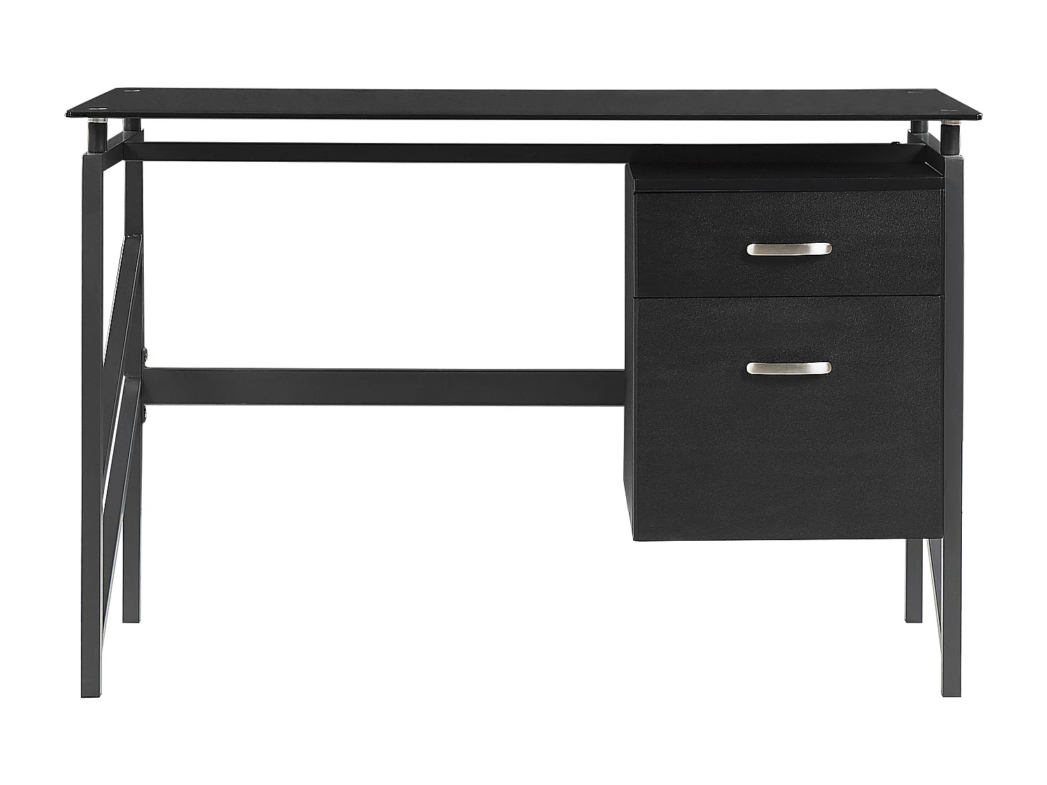 Bureau MORITON Zwart 117 cm 57 cm met opbergruimte