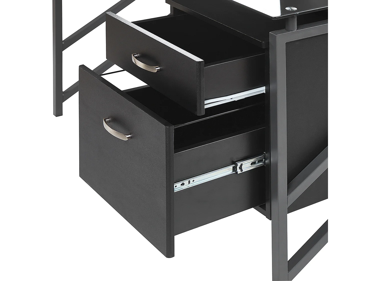 Escritorio MORITON Negro 117 cm 57 cm con almacenaje