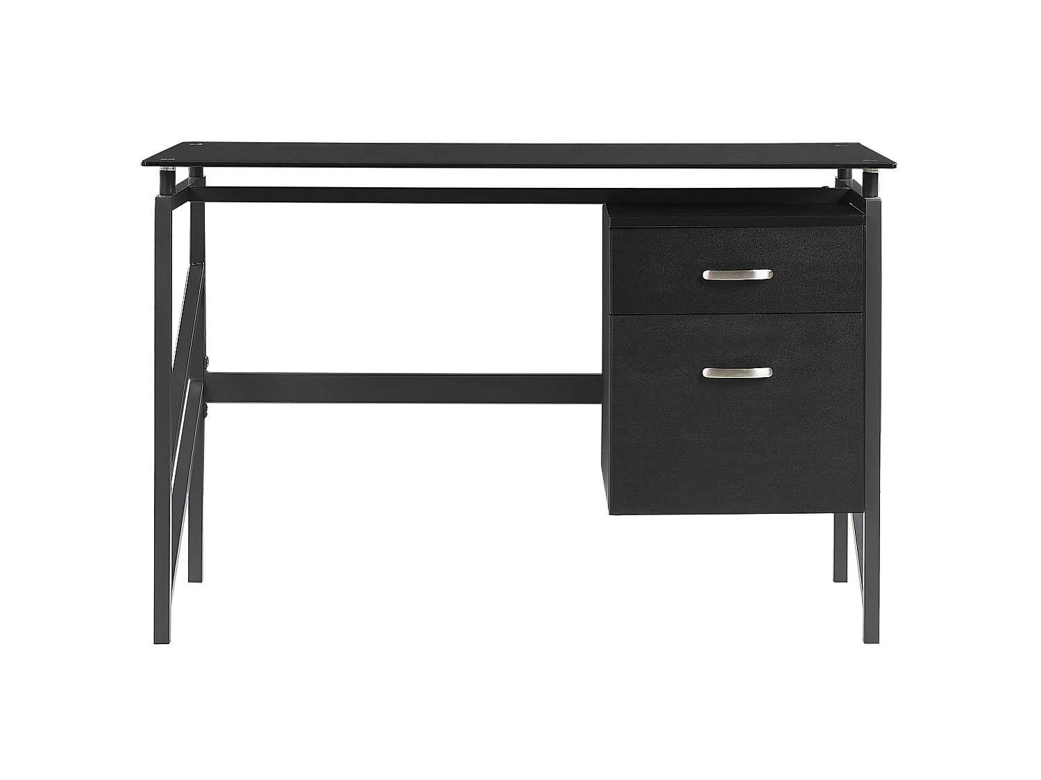 Home Office Desk MORITON Black 117 cm 57 cm with Storage