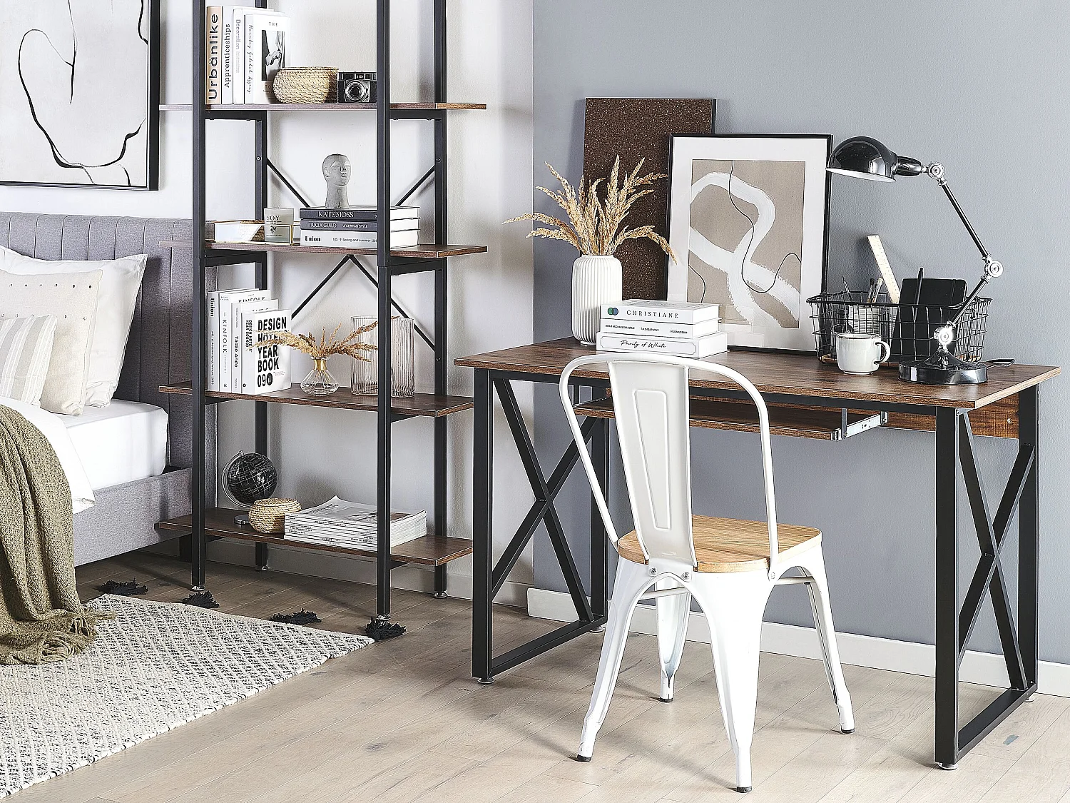 Table de bureau DARBY Marron foncé 120 cm 60 cm