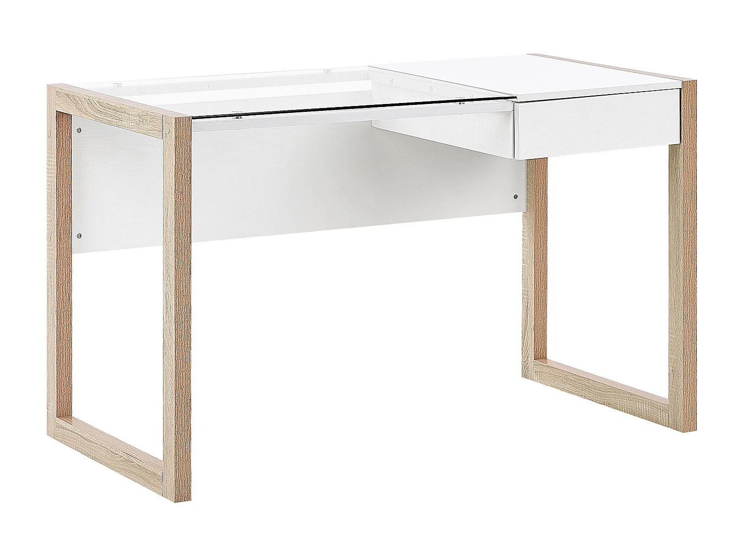 Secretária JENKS Branco 120 cm 60 cm com arrumação