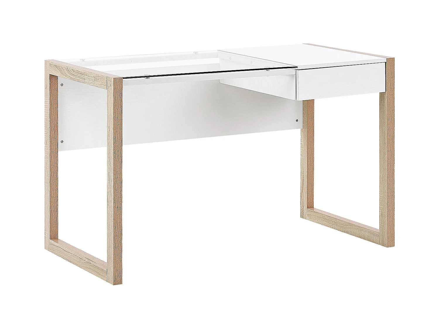 Table de bureau JENKS Blanc 120 cm 60 cm avec rangement