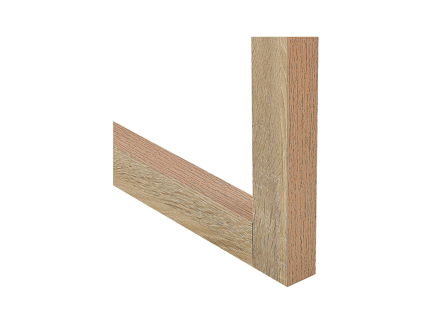 Biurko z szufladą 120 x 60 cm białe z jasnym drewnem JENKS