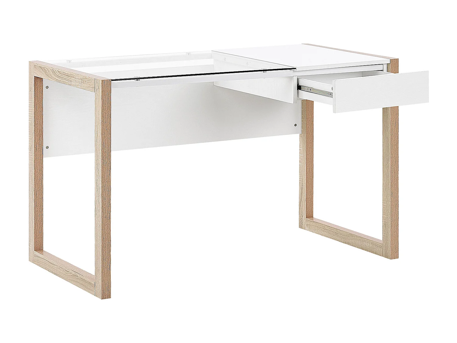 Table de bureau JENKS Blanc 120 cm 60 cm avec rangement