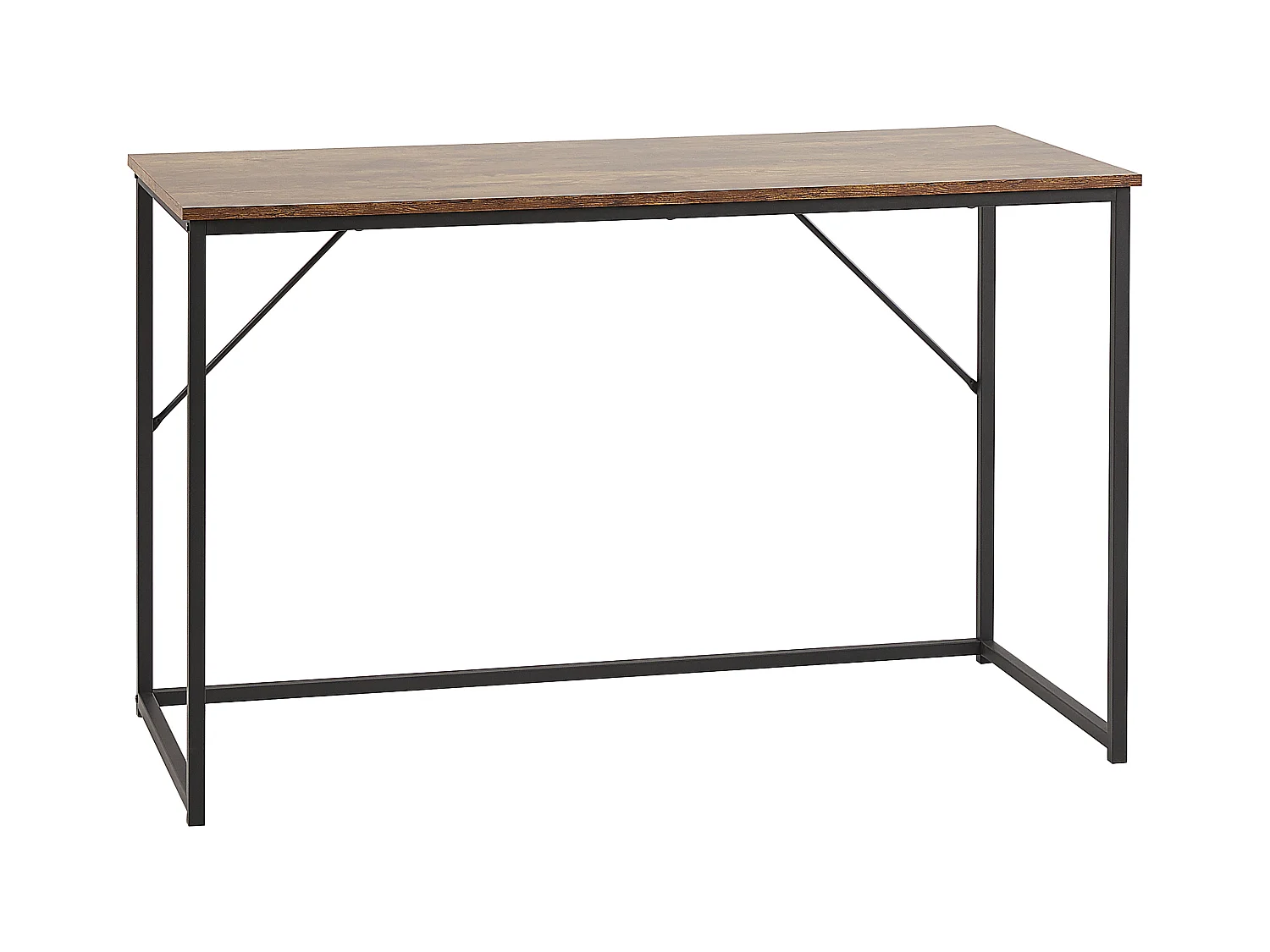 Scrivania legno scuro e nero 120 x 55 cm PEMBRO