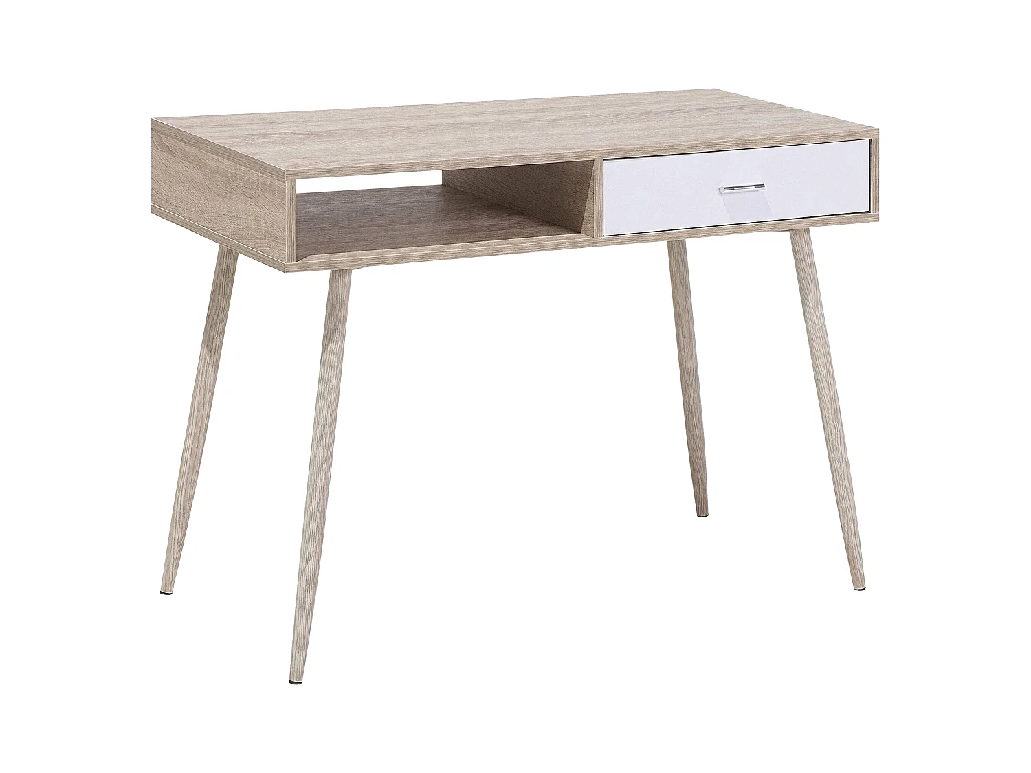 Bureau DEORA Lichtbruin 100 cm 48 cm met opbergruimte