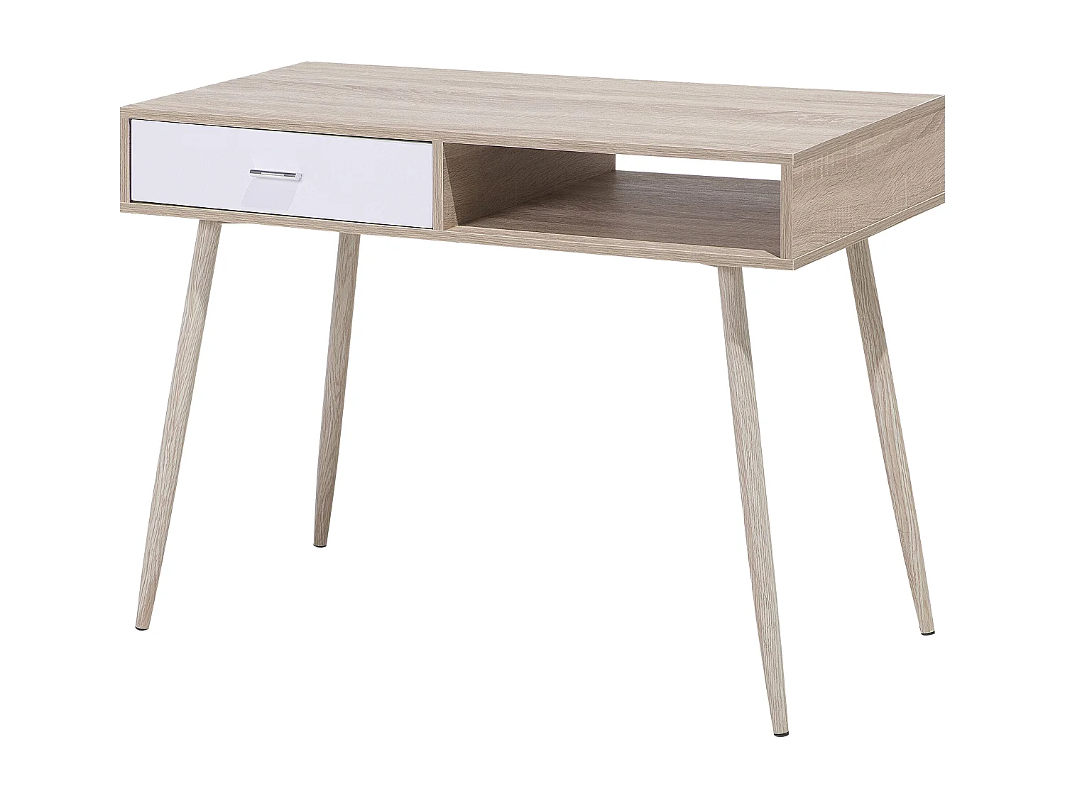 Schreibtisch DEORA Hellbraun 100 cm 48 cm mit Stauraum