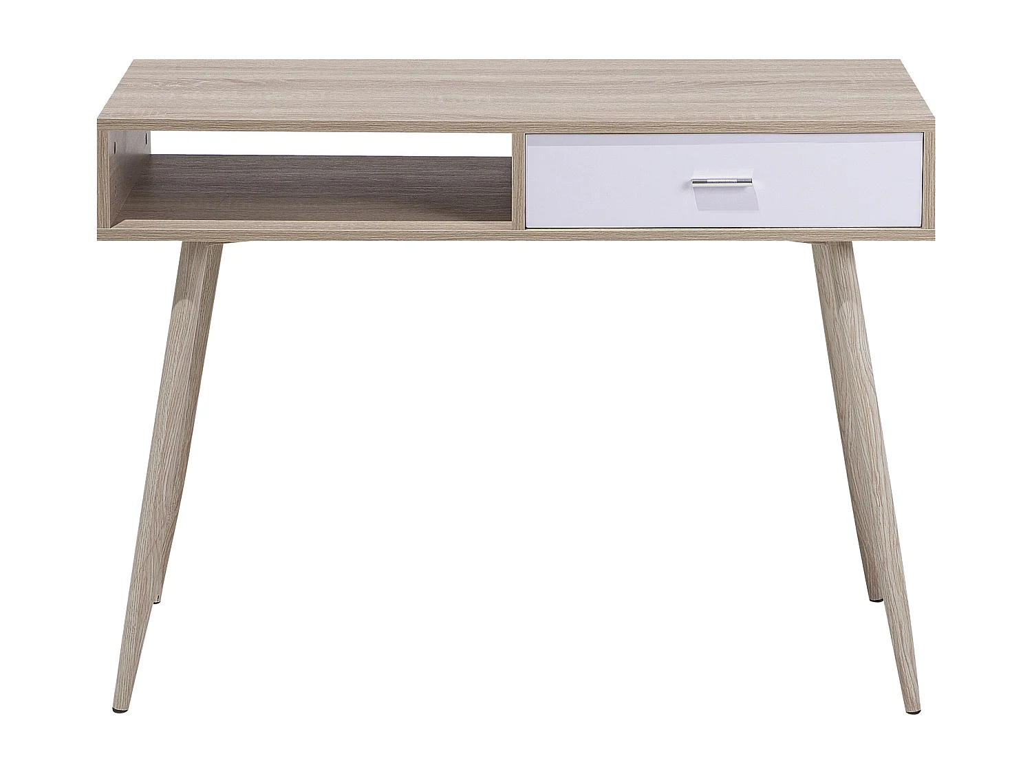 Schreibtisch DEORA Hellbraun 100 cm 48 cm mit Stauraum