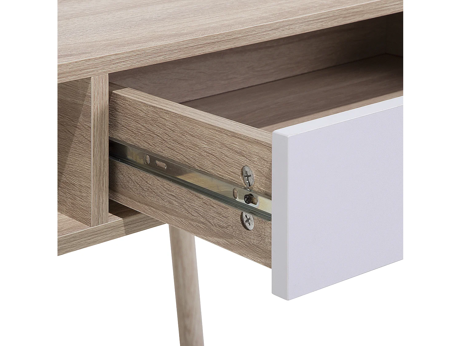 Schreibtisch DEORA Hellbraun 100 cm 48 cm mit Stauraum