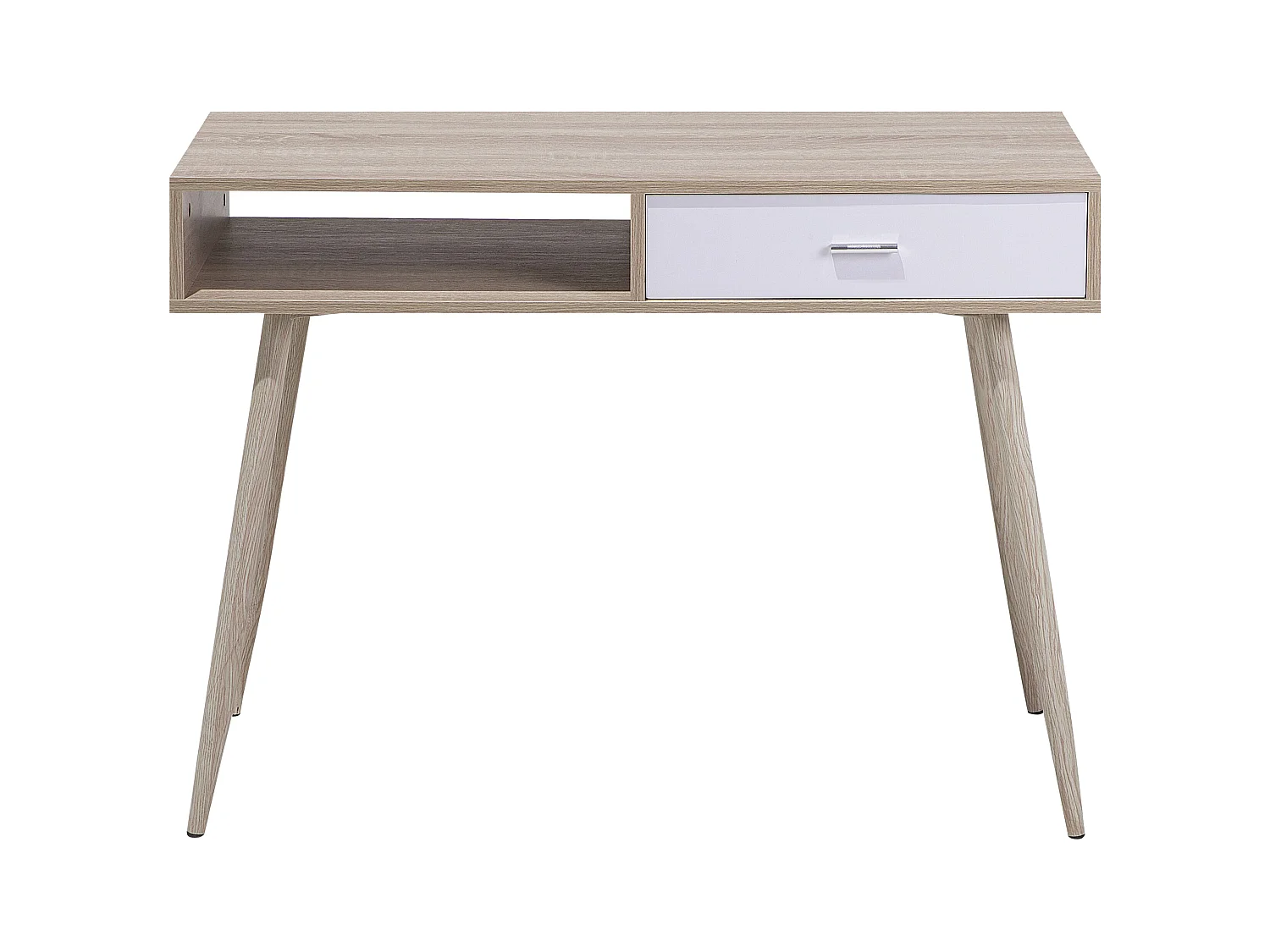 Home Office Desk DEORA Light Brown 100 cm 48 cm with Drawers