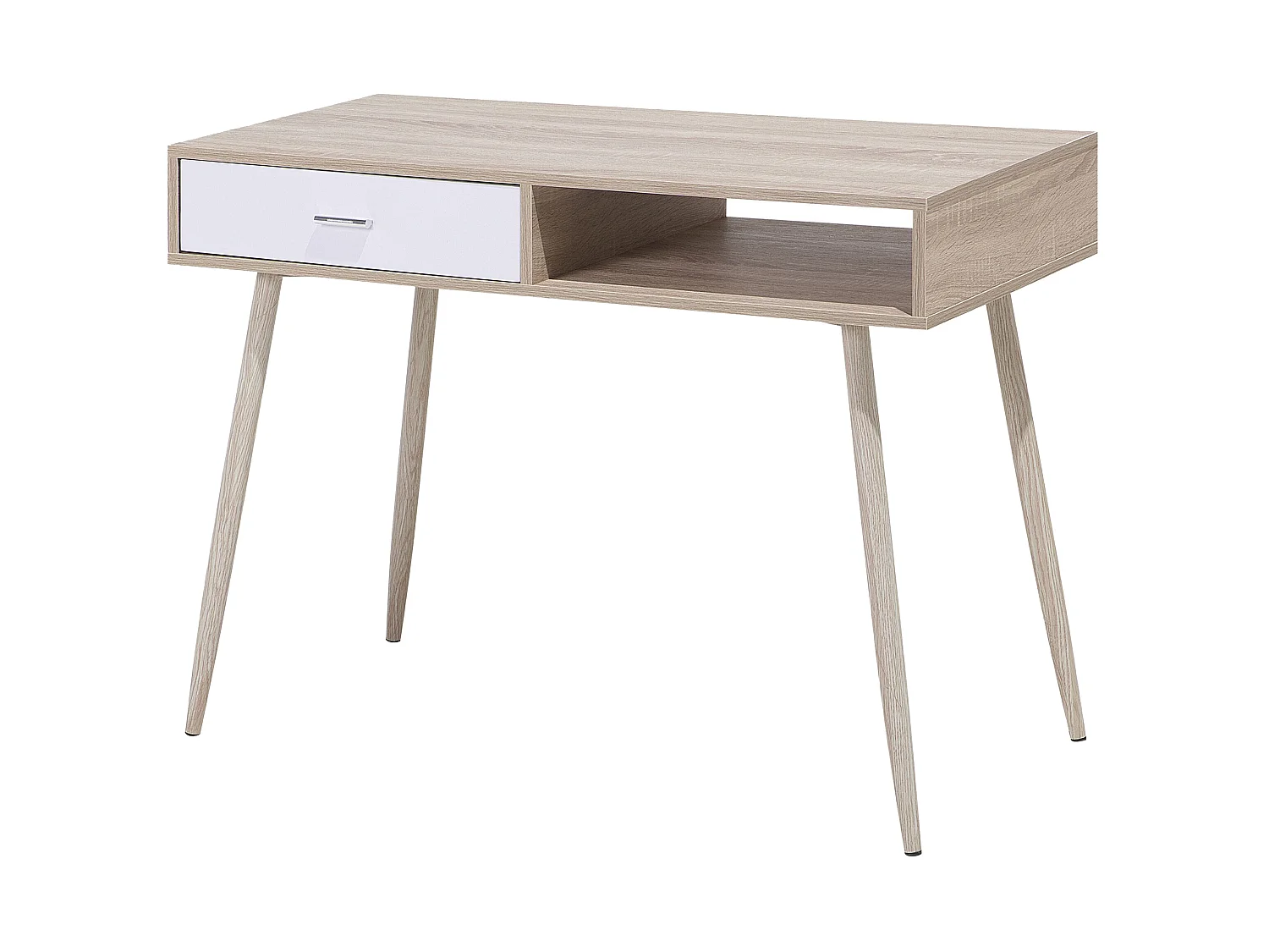 Home Office Desk DEORA Light Brown 100 cm 48 cm with Drawers