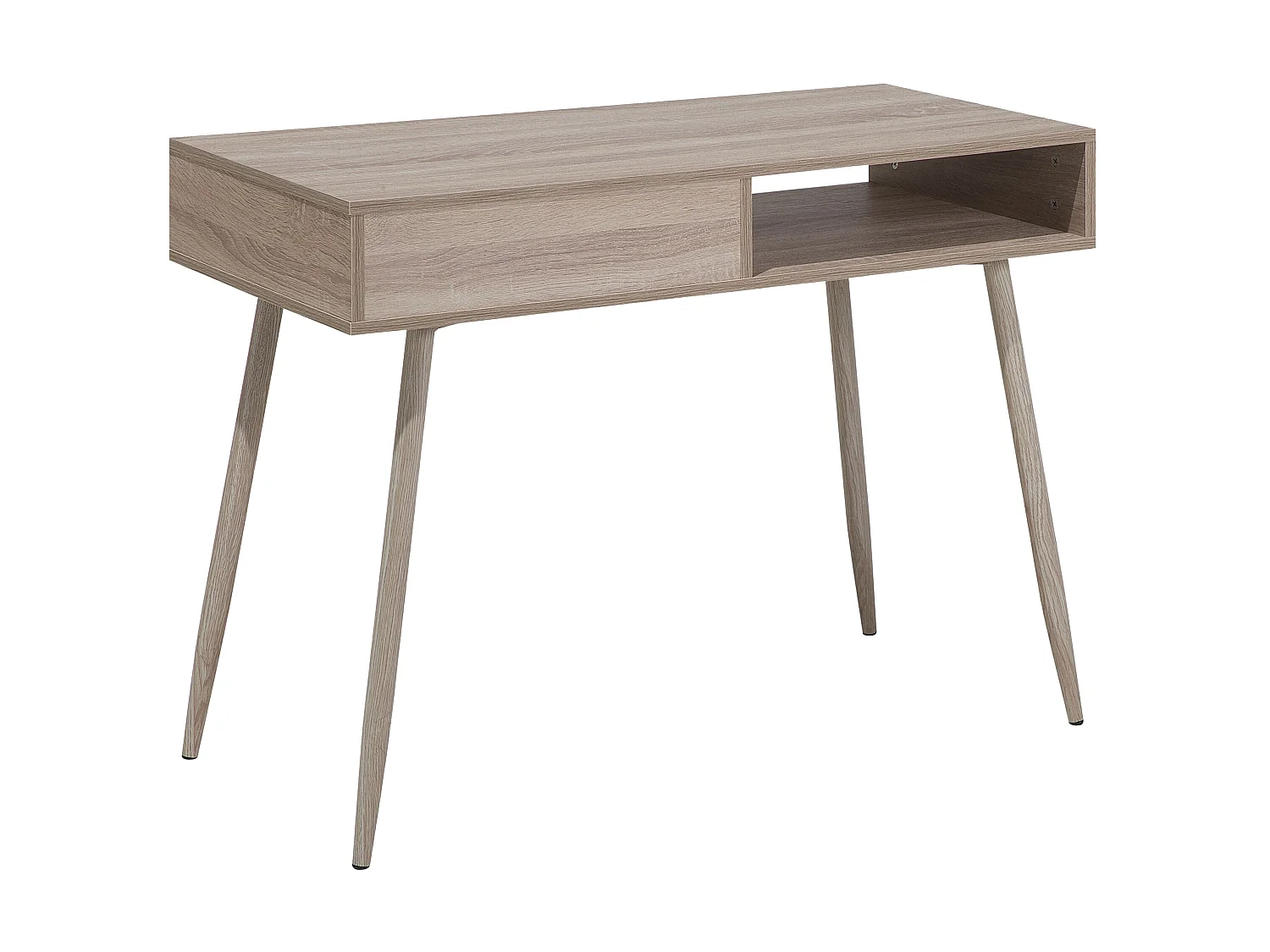 Home Office Desk DEORA Light Brown 100 cm 48 cm with Drawers