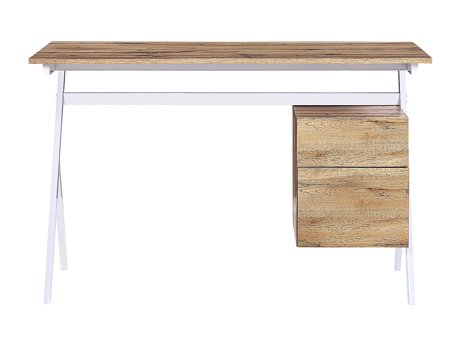 Table de bureau ASHLAND Marron clair 120 cm 60 cm avec rangement