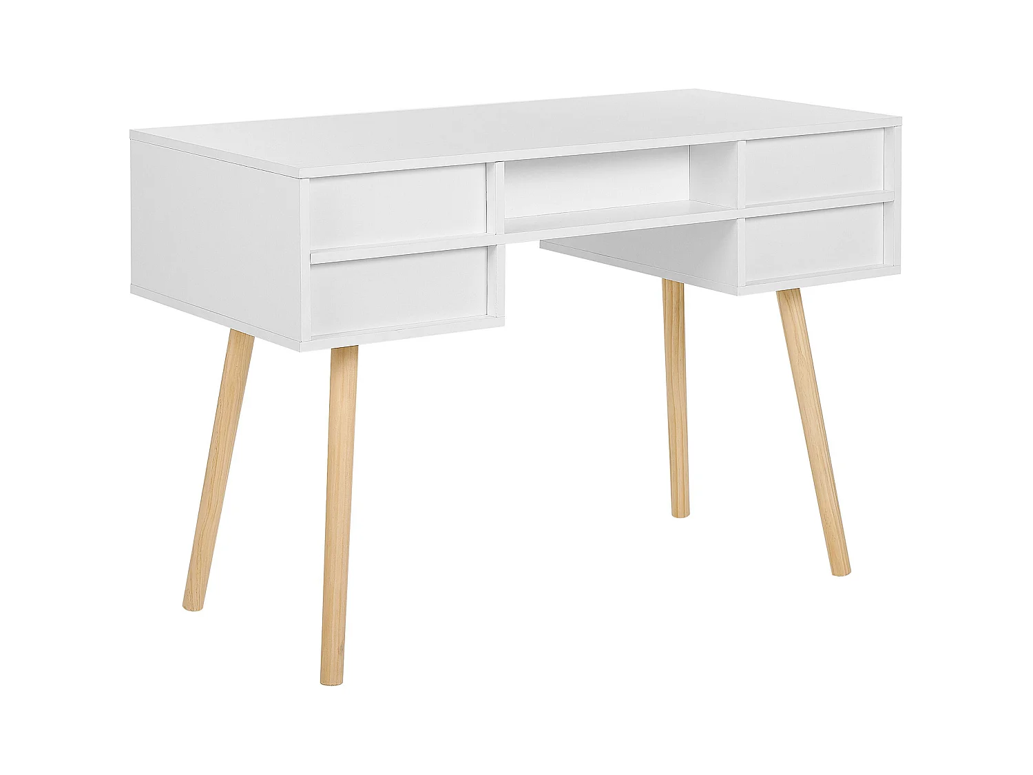 Secretária LEVIN Branco 110 cm 55 cm com arrumação