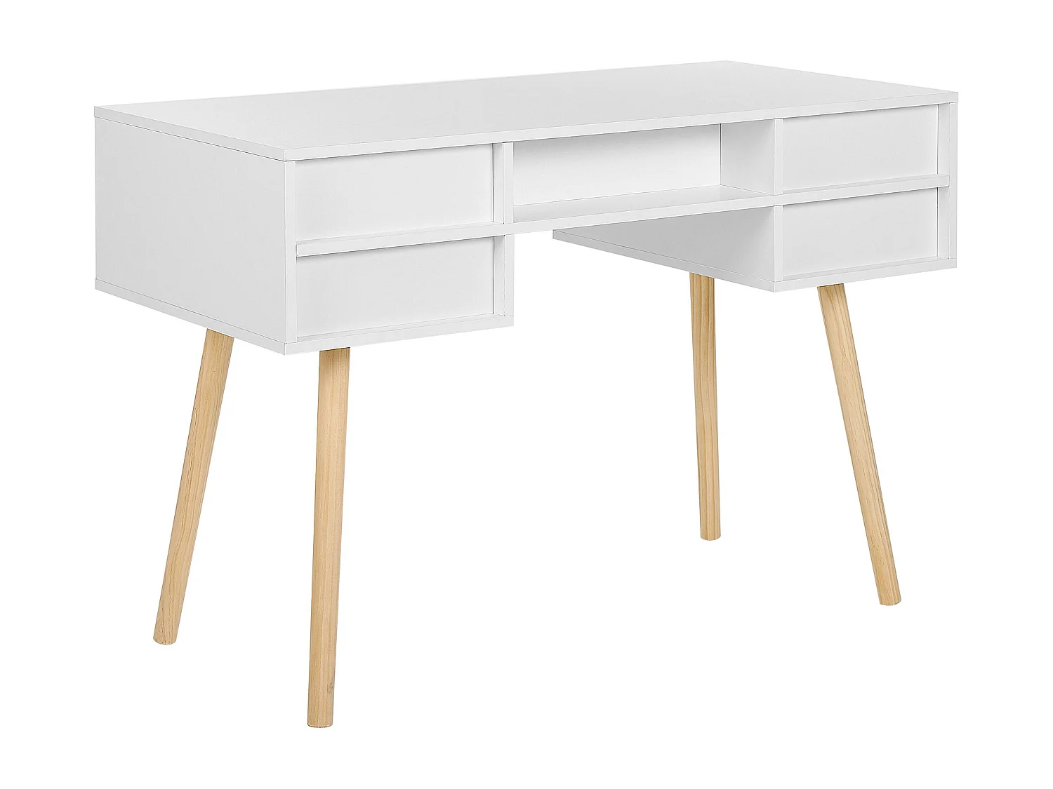 Secretária LEVIN Branco 110 cm 55 cm com arrumação