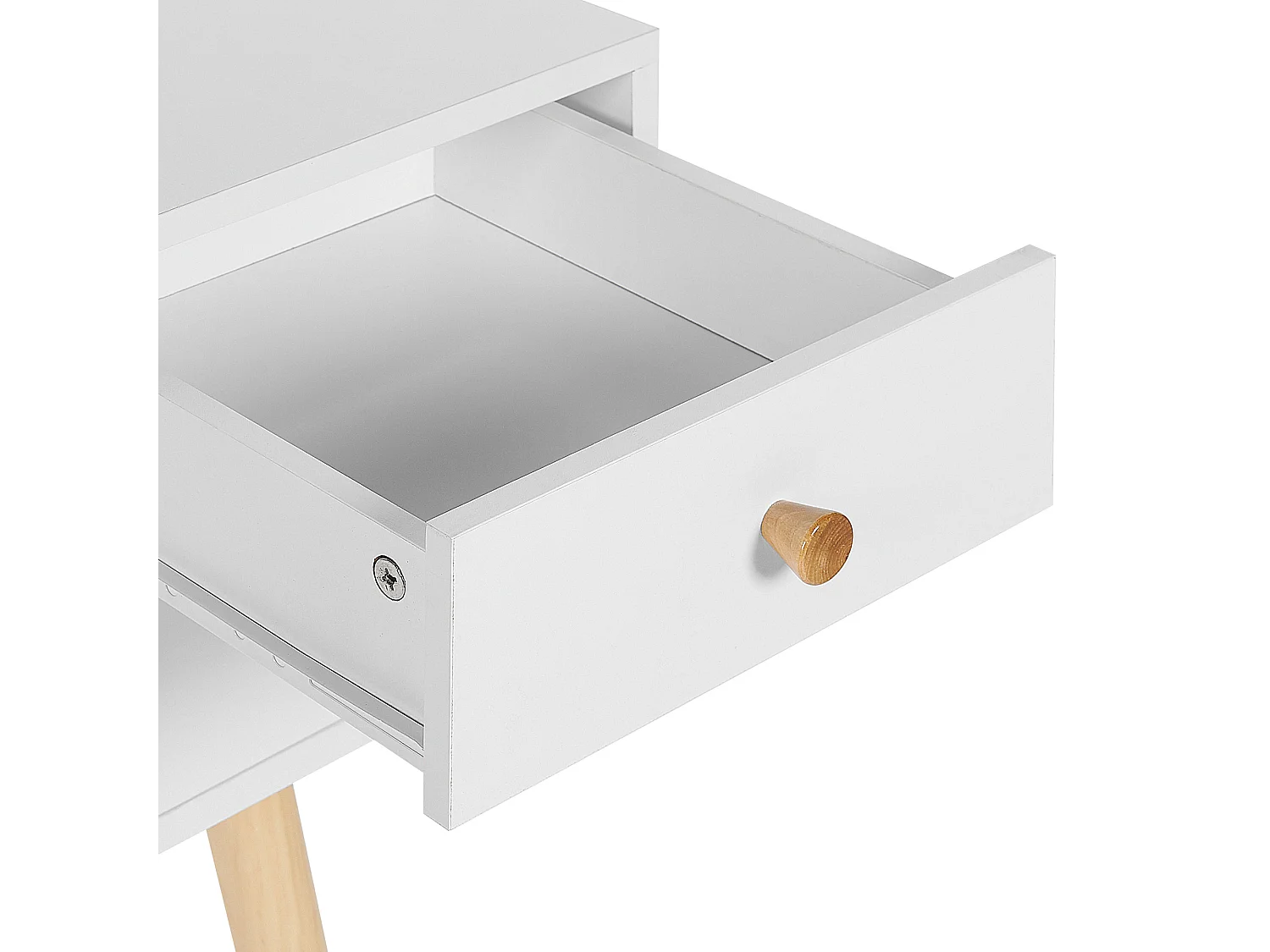 Table de bureau LEVIN Blanc 110 cm 55 cm avec rangement