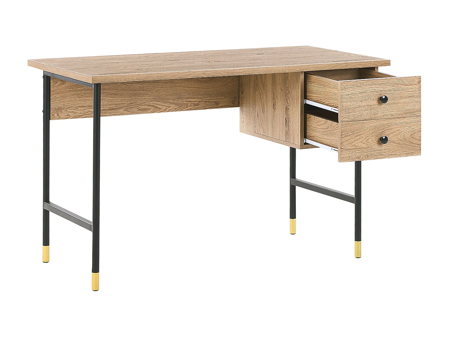 Table de bureau ABILEN Marron clair 120 cm 60 cm avec rangement