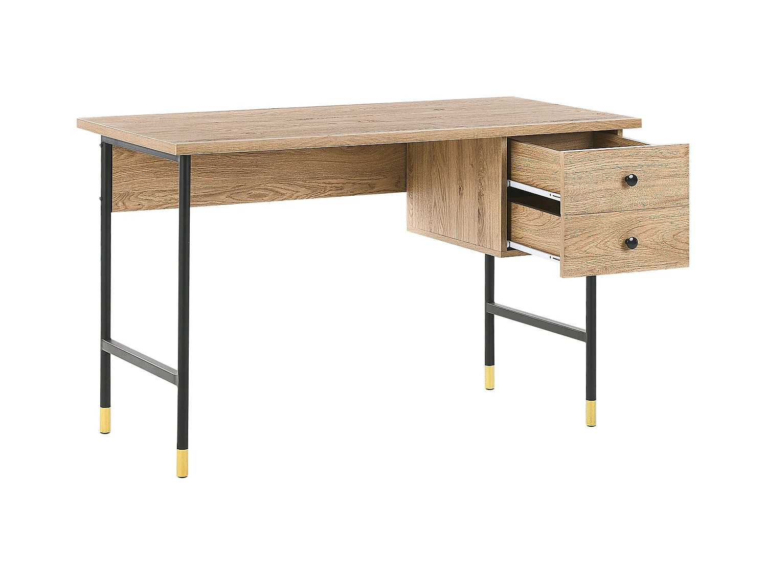 Table de bureau ABILEN Marron clair 120 cm 60 cm avec rangement