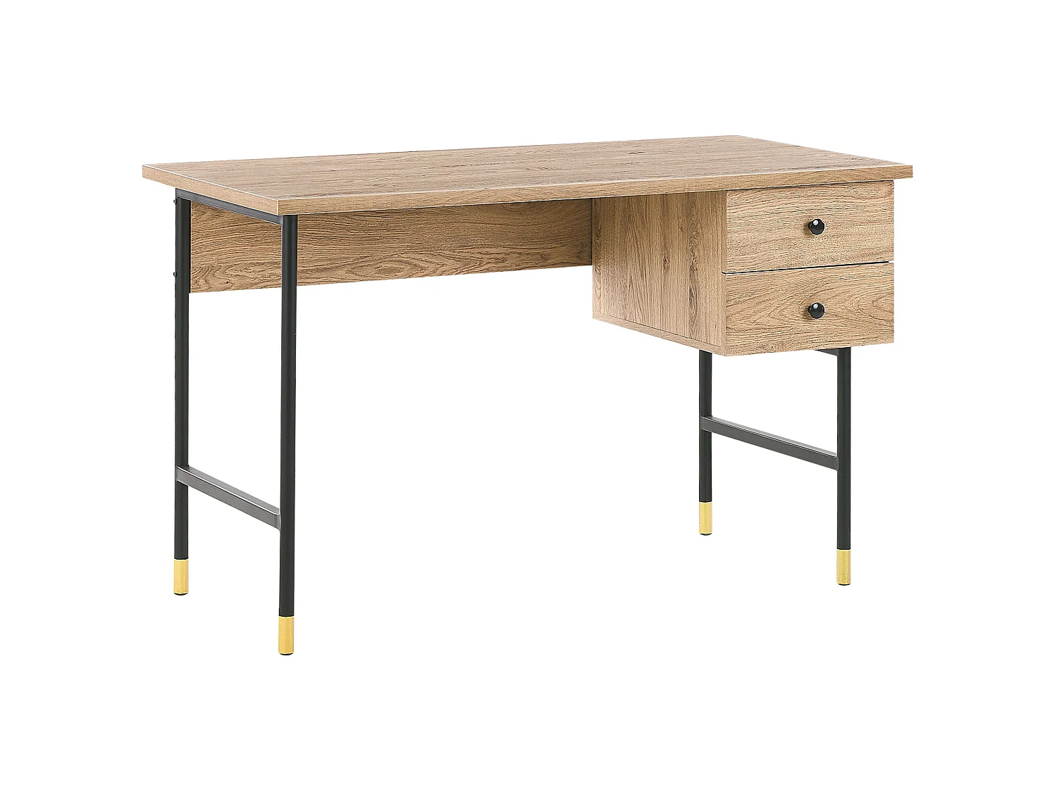 Table de bureau ABILEN Marron clair 120 cm 60 cm avec rangement
