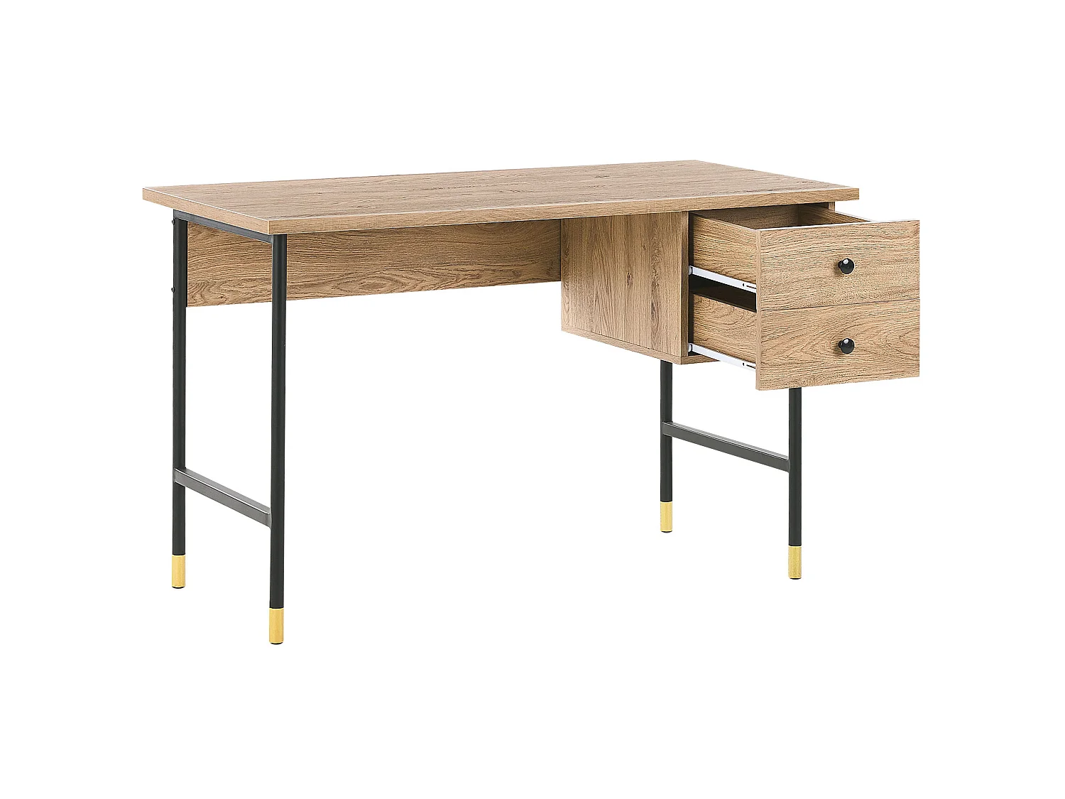 Table de bureau ABILEN Marron clair 120 cm 60 cm avec rangement