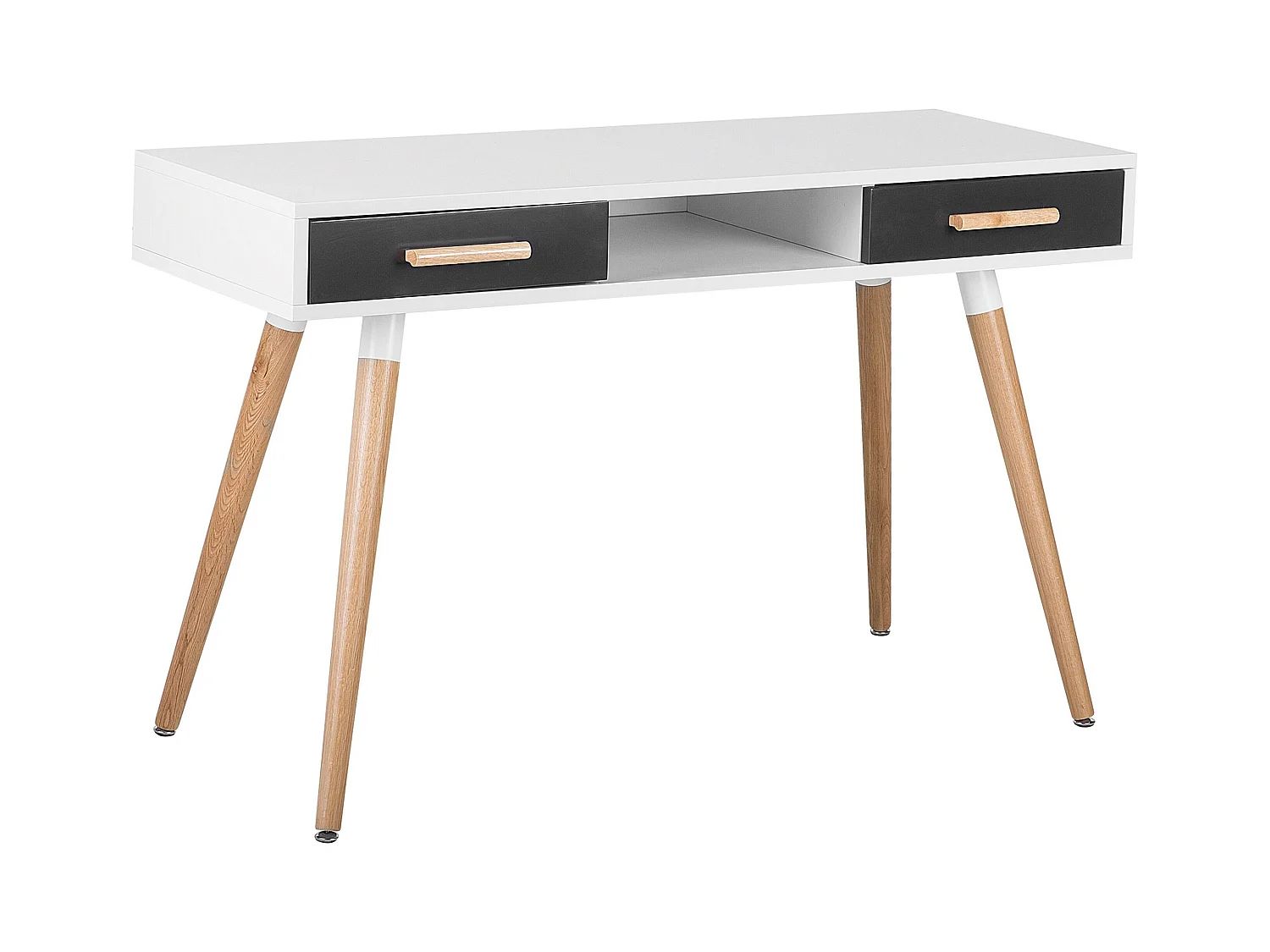 Coiffeuse Table de bureau FRISCO Gris 120 cm 45 cm avec rangement