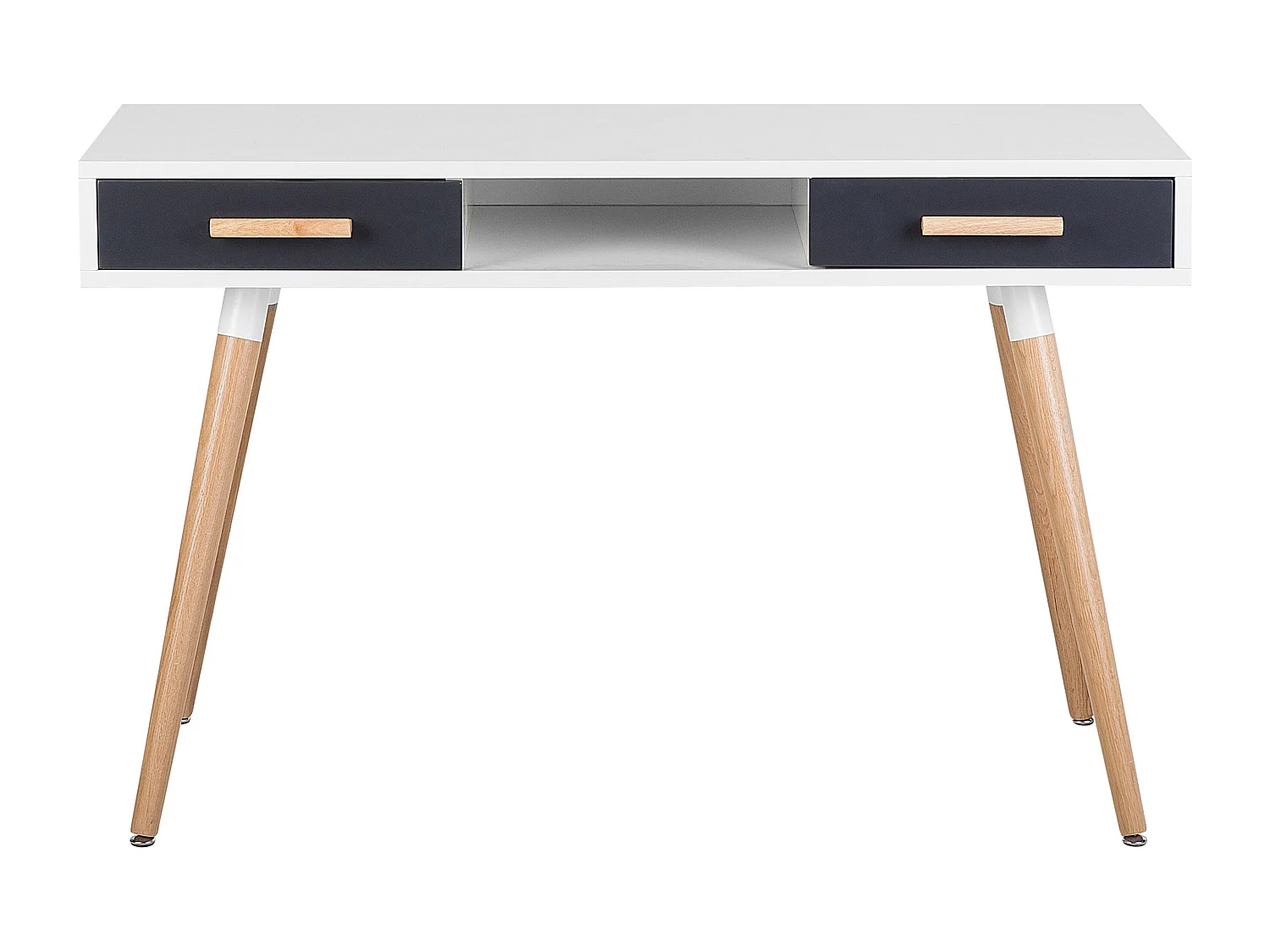 Coiffeuse Table de bureau FRISCO Gris 120 cm 45 cm avec rangement