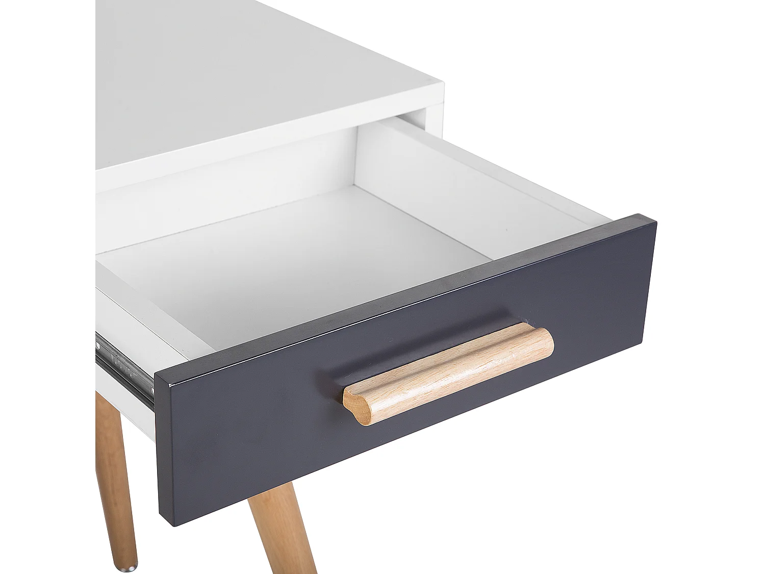 Coiffeuse Table de bureau FRISCO Gris 120 cm 45 cm avec rangement
