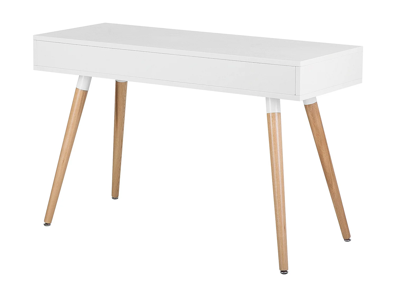 Tavolino consolle bianco grigio scuro e legno chiaro 120 x 45 cm FRISCO