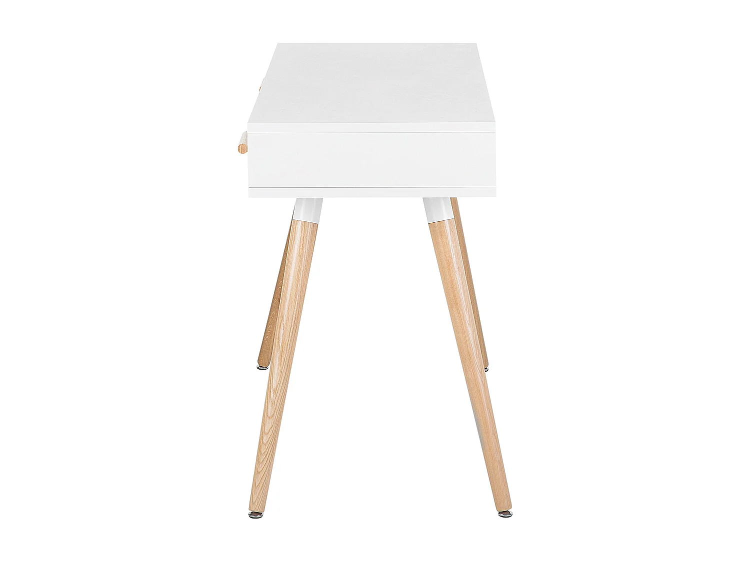 Praktischer Schreibtisch 2 Schublade MDF-Platte weiß/grau Frisco