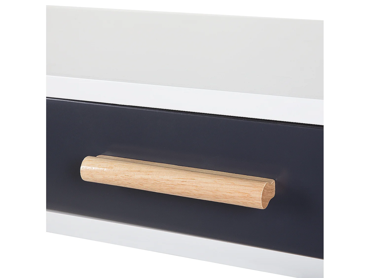 Praktischer Schreibtisch 2 Schublade MDF-Platte weiß/grau Frisco