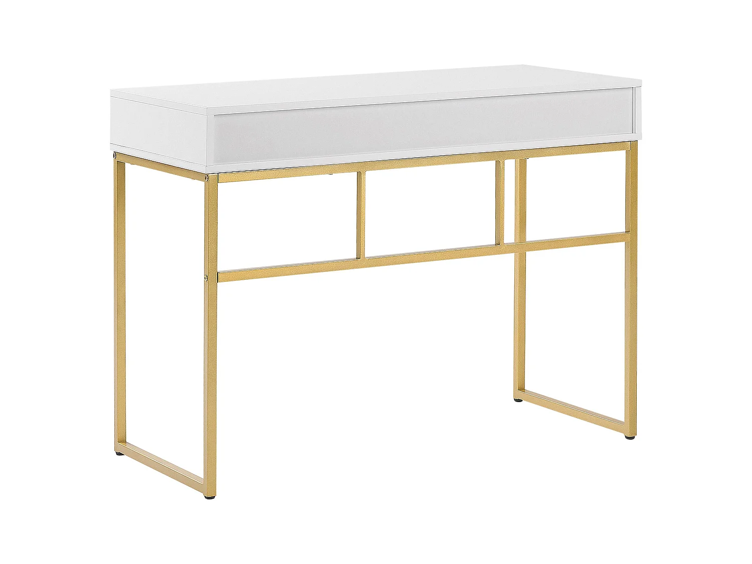 Consola Escritorio DAPHNE Blanco/Dorado 100 cm 48 cm con almacenaje