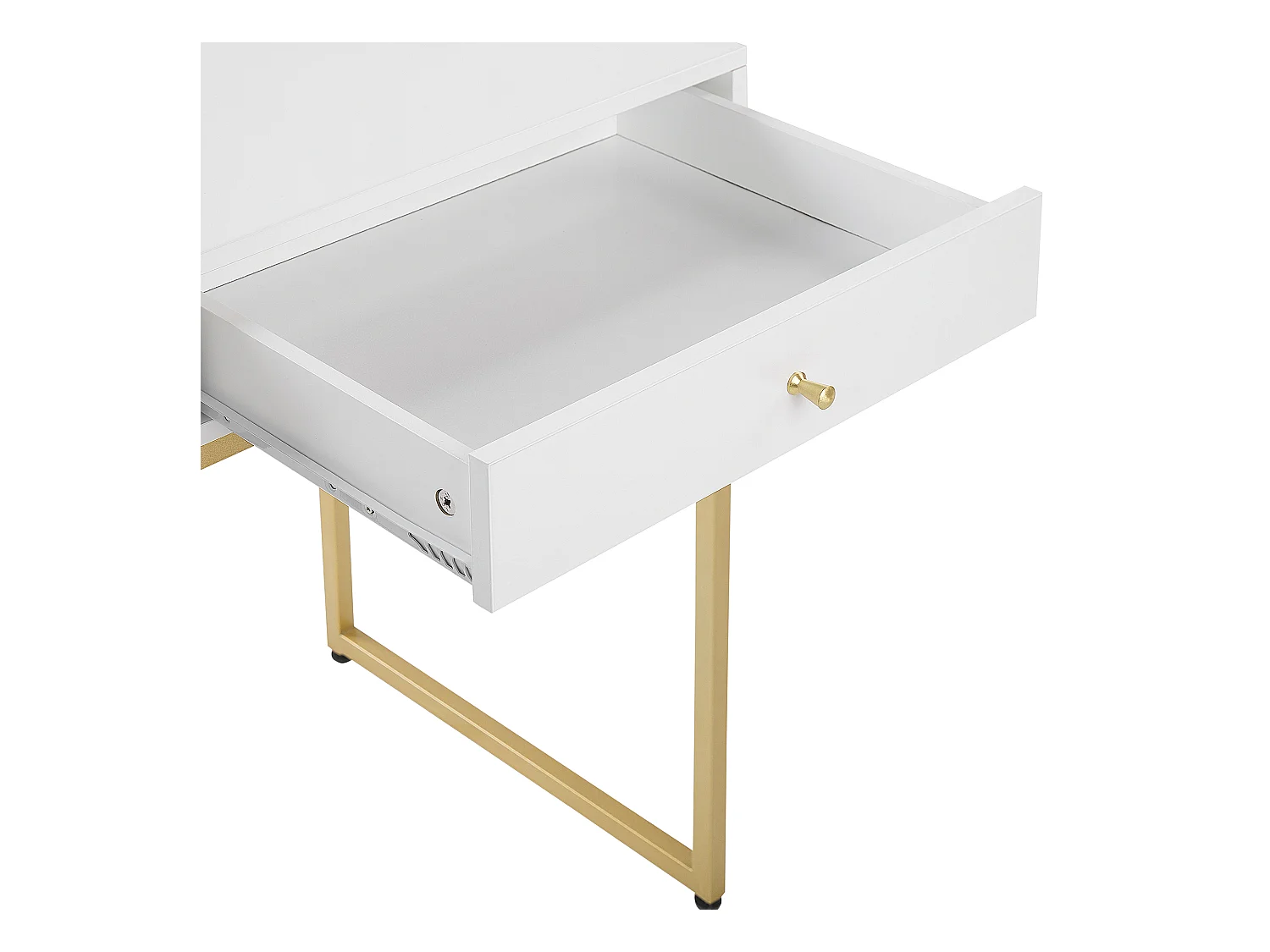 Consola Escritorio DAPHNE Blanco/Dorado 100 cm 48 cm con almacenaje