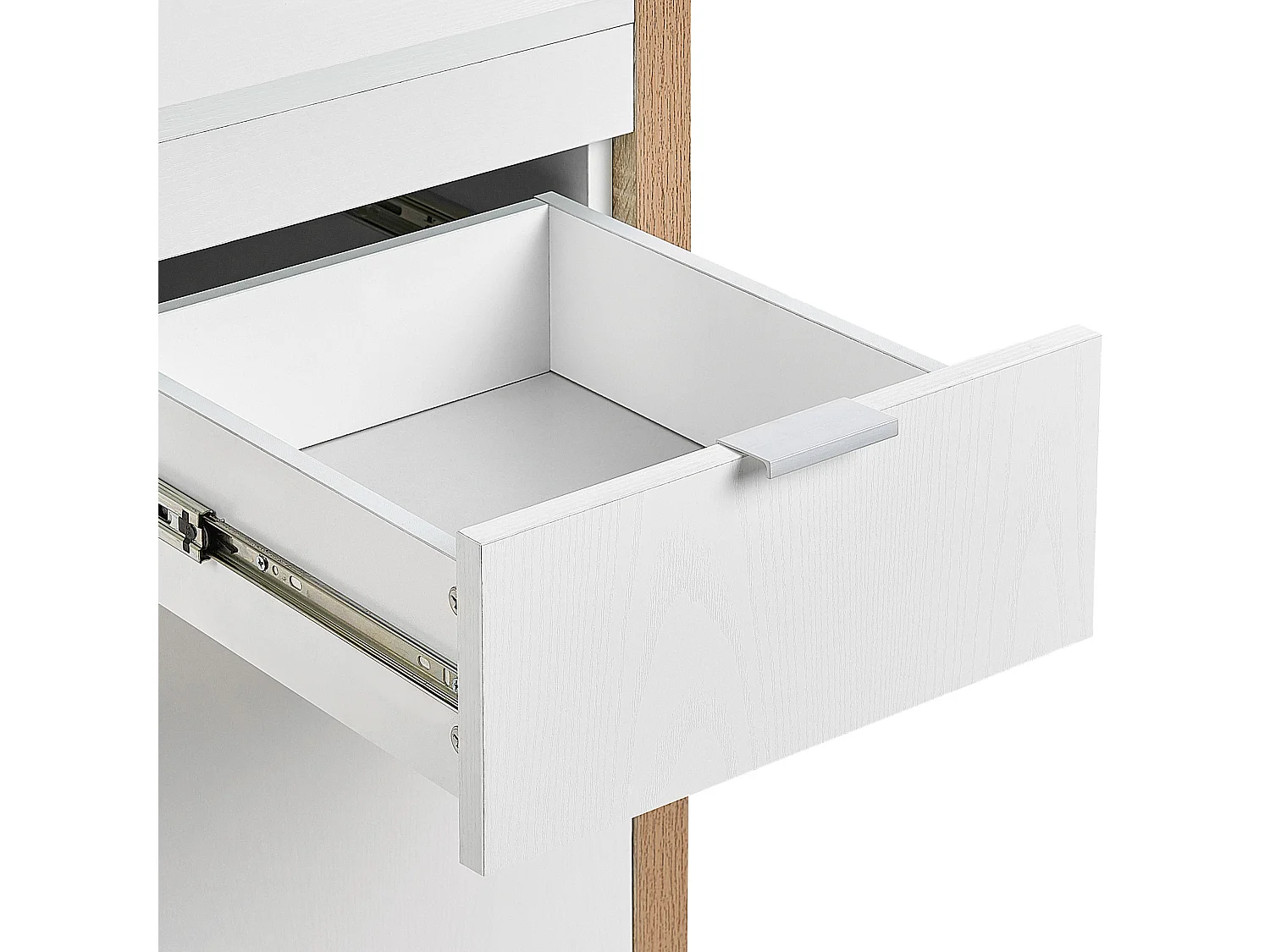 Table de bureau JOHNSON Marron/blanc 112 cm 50 cm avec rangement