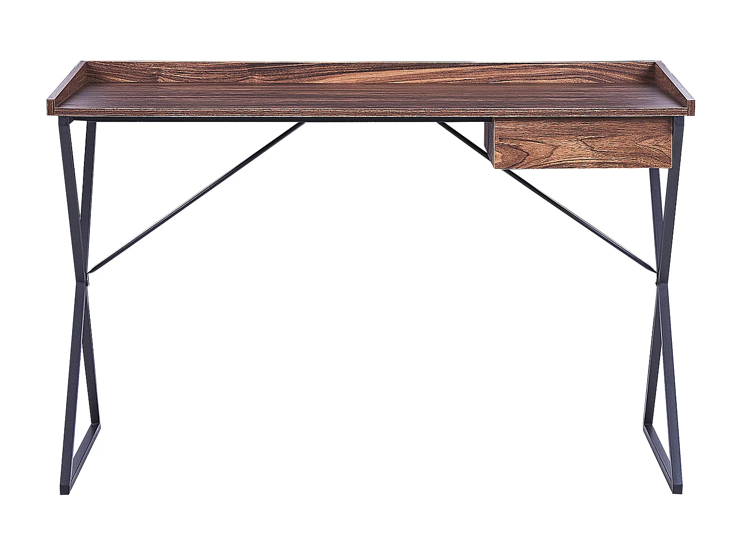 Secretária NOXON Castanho escuro 120 cm 54 cm com arrumação