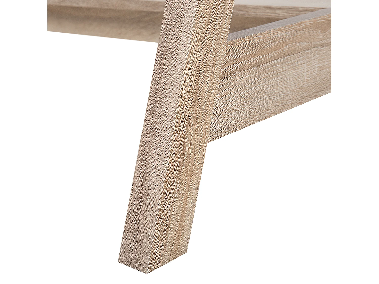 Schreibtisch Bürotisch Computertisch weiß/Holz minimalistisch Jackson