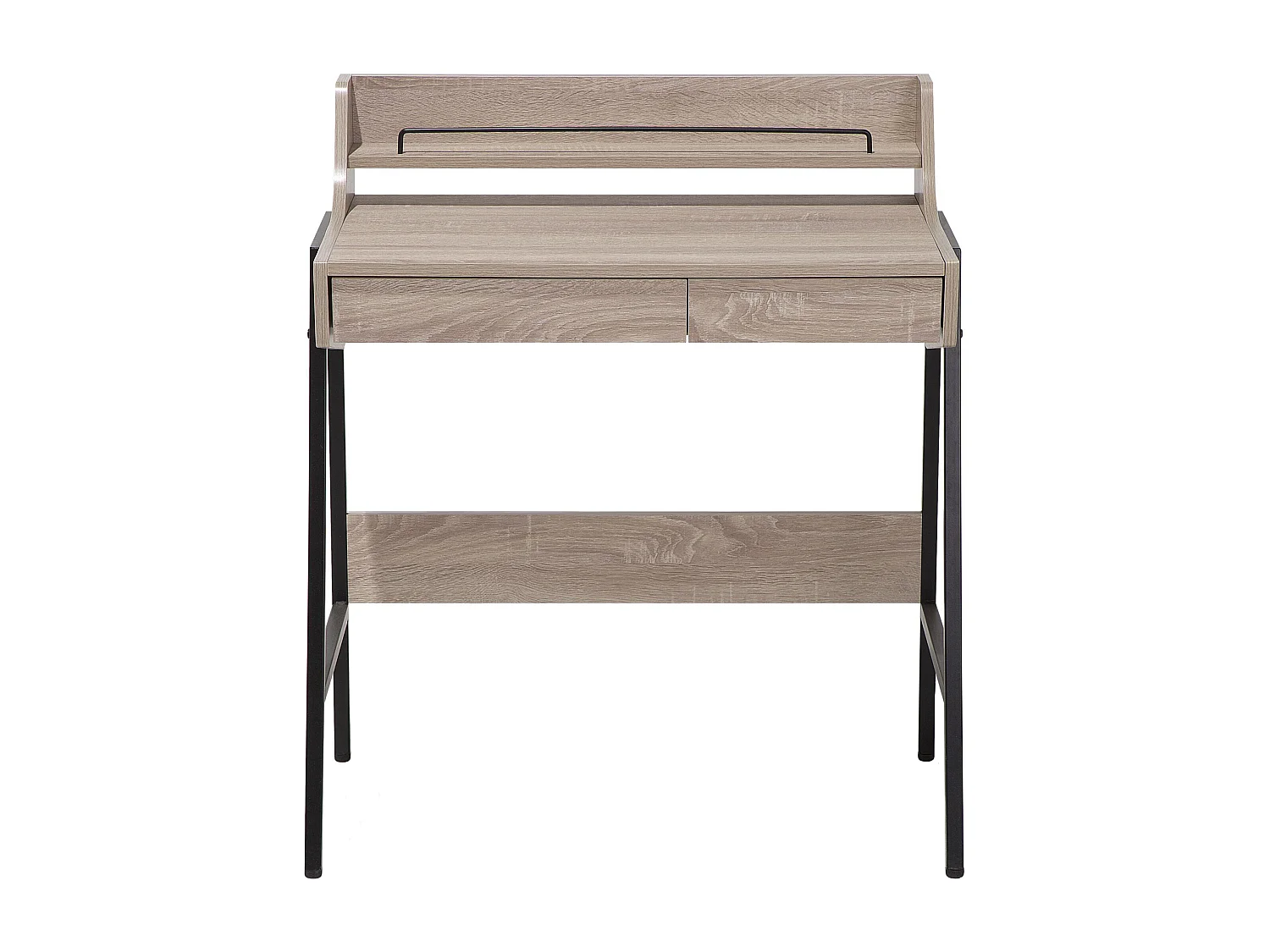 Schreibtisch Jugendschreibtisch hellbraun 73 x 48 cm mit 2 Schubladen Broxton