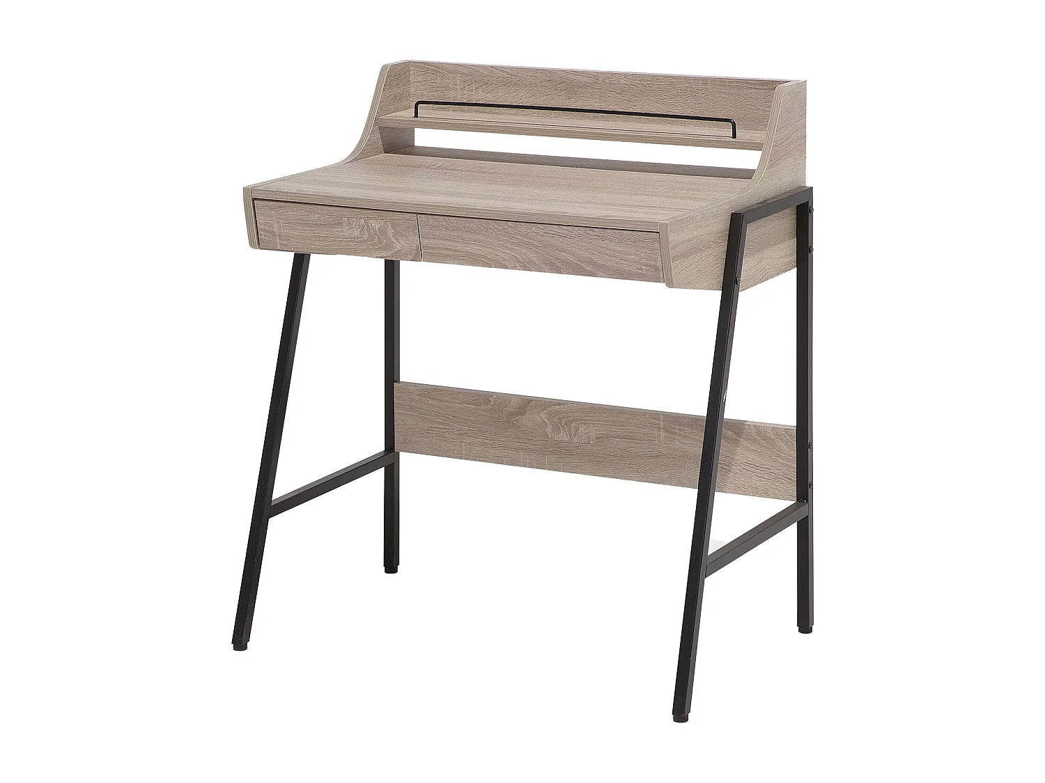 Schreibtisch Jugendschreibtisch hellbraun 73 x 48 cm mit 2 Schubladen Broxton