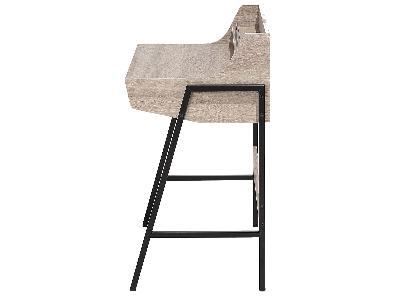 Home Office Desk BROXTON Light Brown 77 cm 46 cm with Drawers