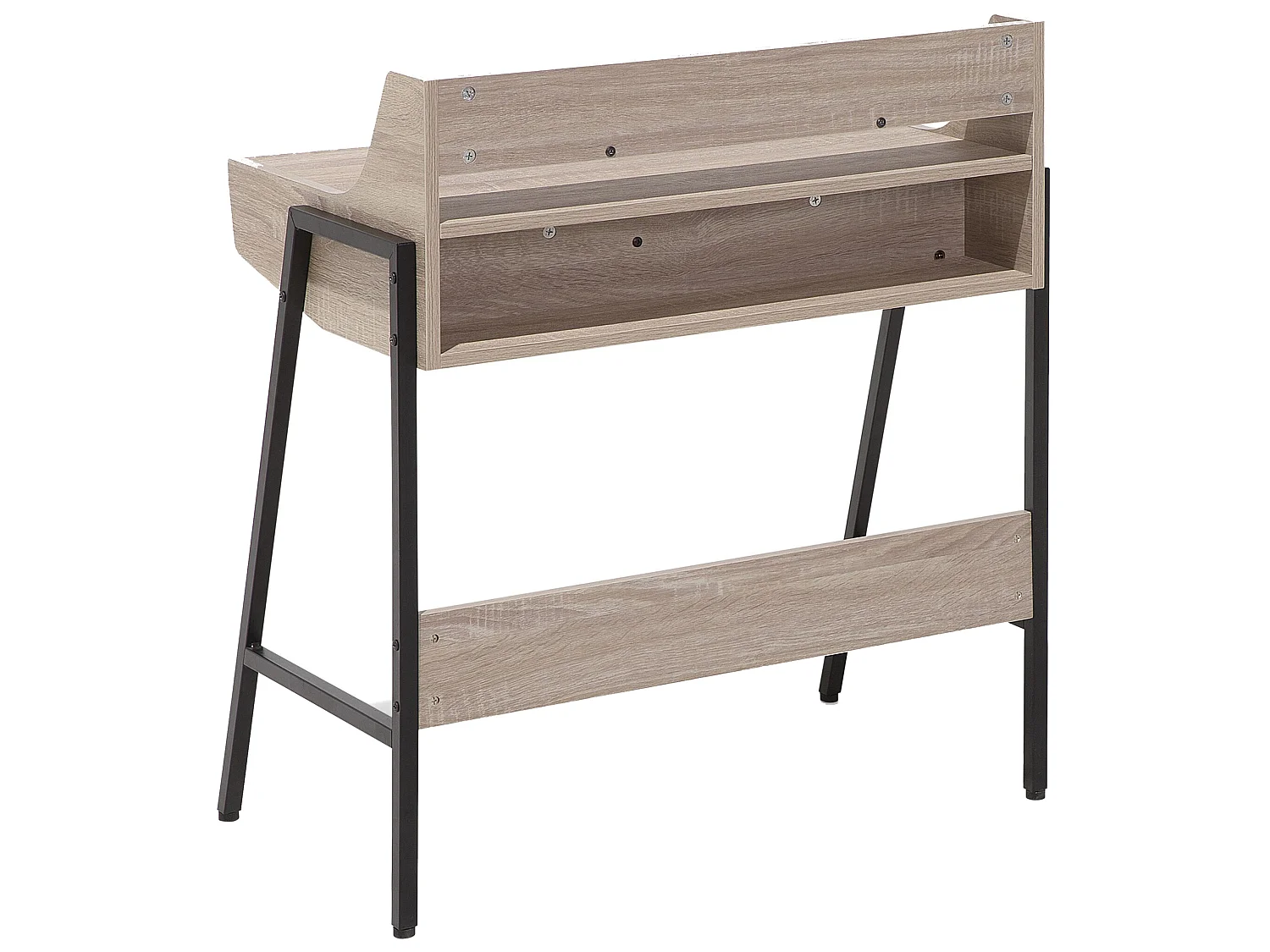 Home Office Desk BROXTON Light Brown 77 cm 46 cm with Drawers