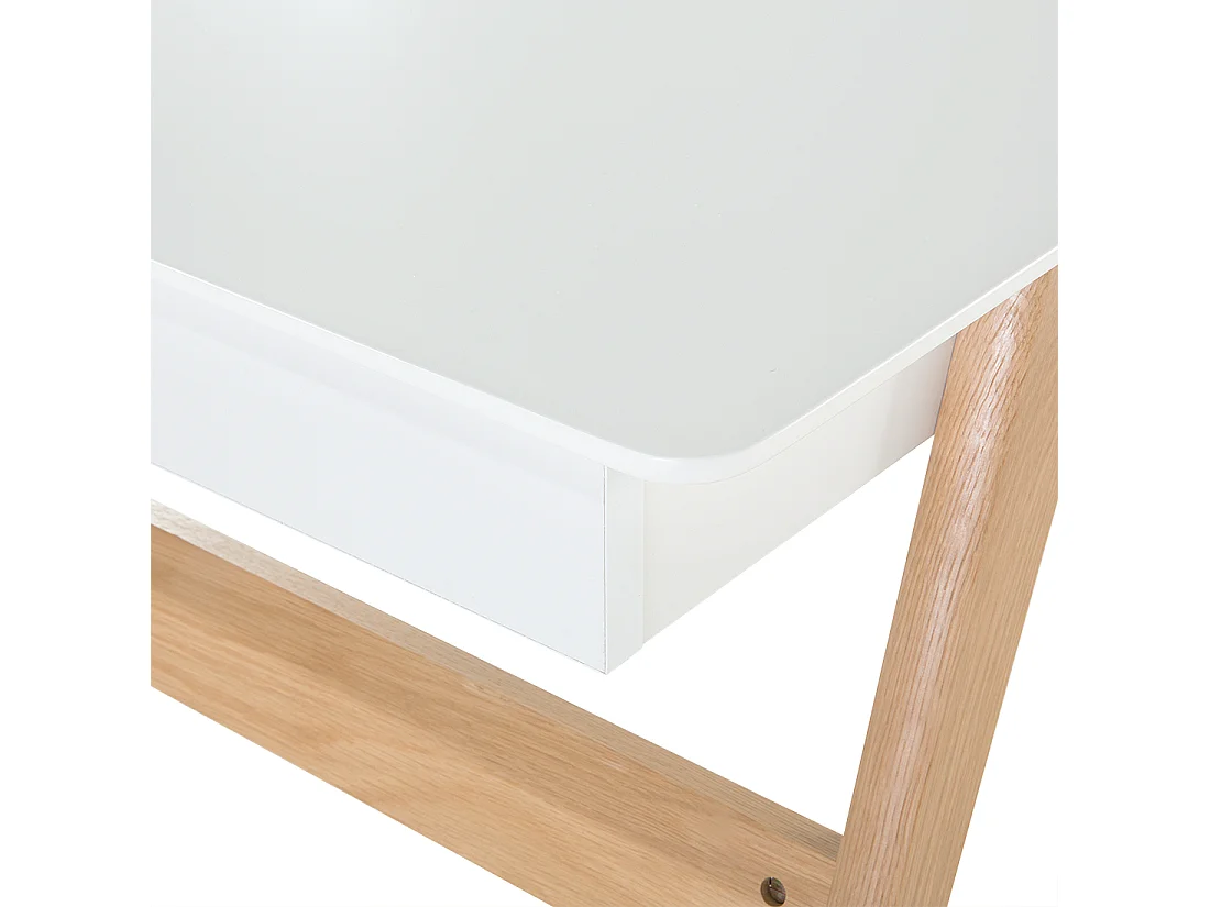 Table de bureau SHESLAY Blanc 120 cm 70 cm avec rangement