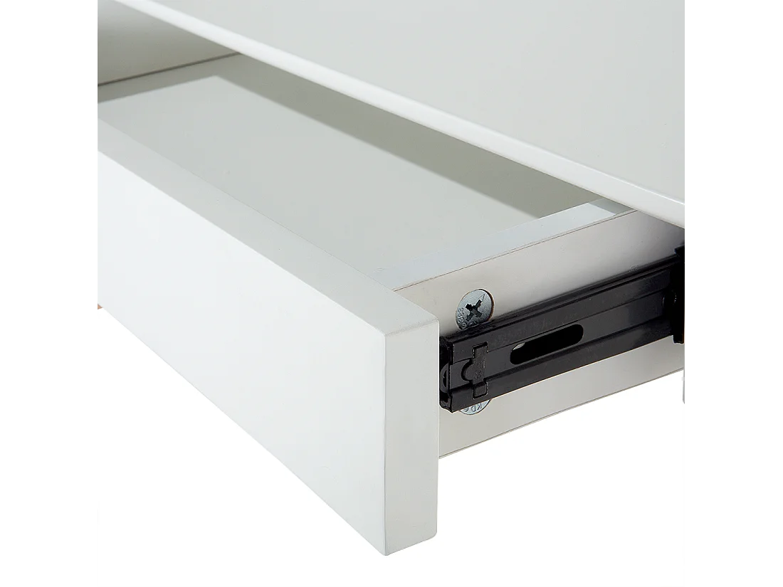 Scrivania da ufficio in legno bianco con 2 cassetti 120 x 70 cm SHESLAY