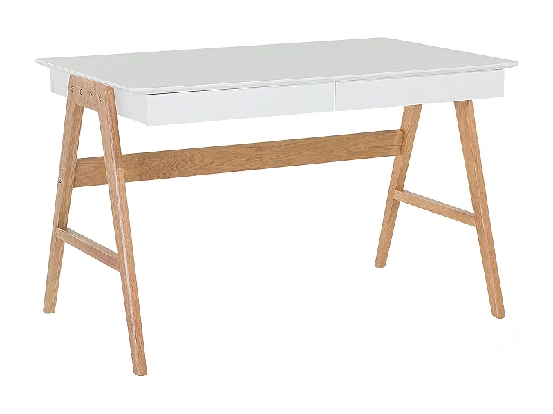 Table de bureau SHESLAY Blanc 120 cm 70 cm avec rangement
