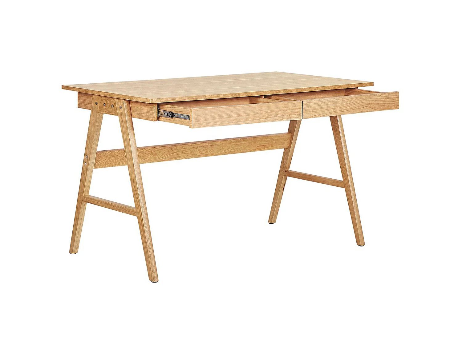 Table de bureau SHESLAY Marron clair 120 cm 70 cm avec rangement