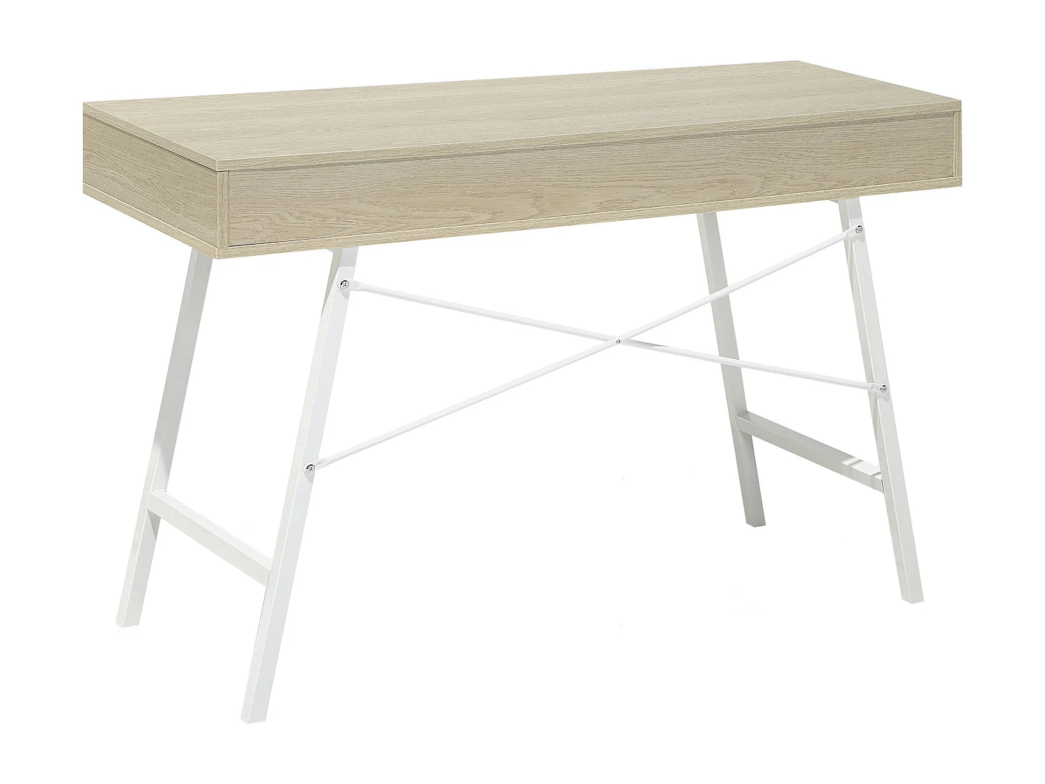 Table de bureau CLARITA Marron clair 120 cm 48 cm avec tiroirs
