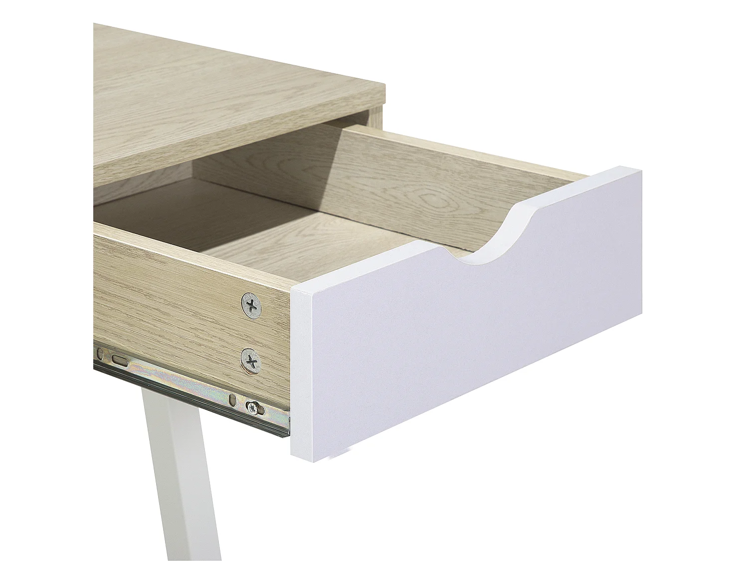 Table de bureau CLARITA Marron clair 120 cm 48 cm avec tiroirs